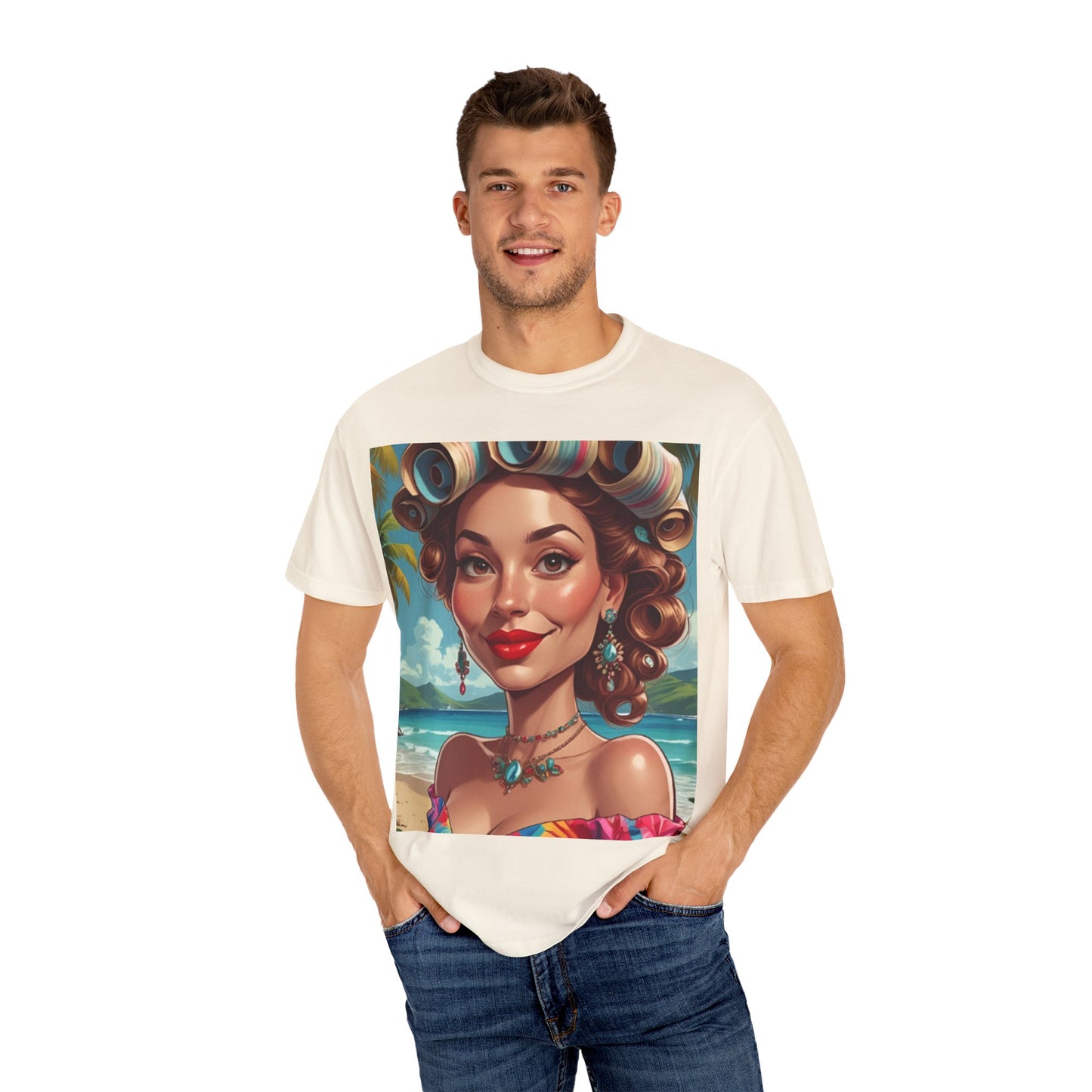 Tropical Beach T-Shirt | Fun Summer Vibe Tee, Gift for Beach Lovers, Vacation Outfit, Retro Beach Art Shirt, Festival Wardrobe