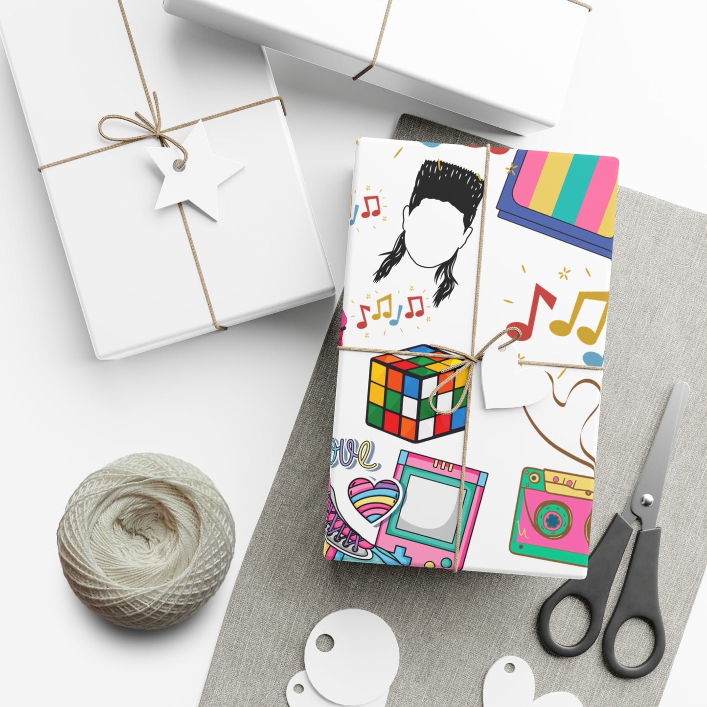 Wrapping Paper Set 80's Nostalgia