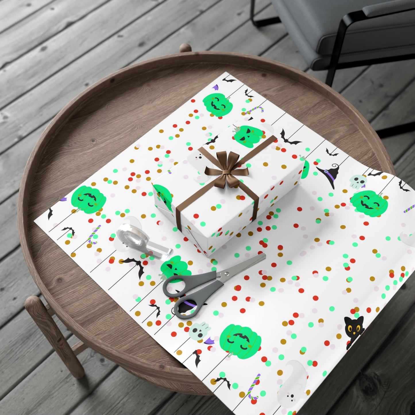 Whimsical Halloween Gift Wrap Papers, Festive Holiday Wrapping, Fun Party Supplies, Kid-Friendly Wrapping Paper, Unique Gift Presentation