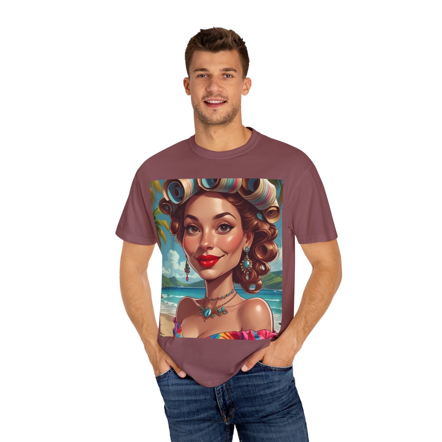 Tropical Beach T-Shirt | Fun Summer Vibe Tee, Gift for Beach Lovers, Vacation Outfit, Retro Beach Art Shirt, Festival Wardrobe