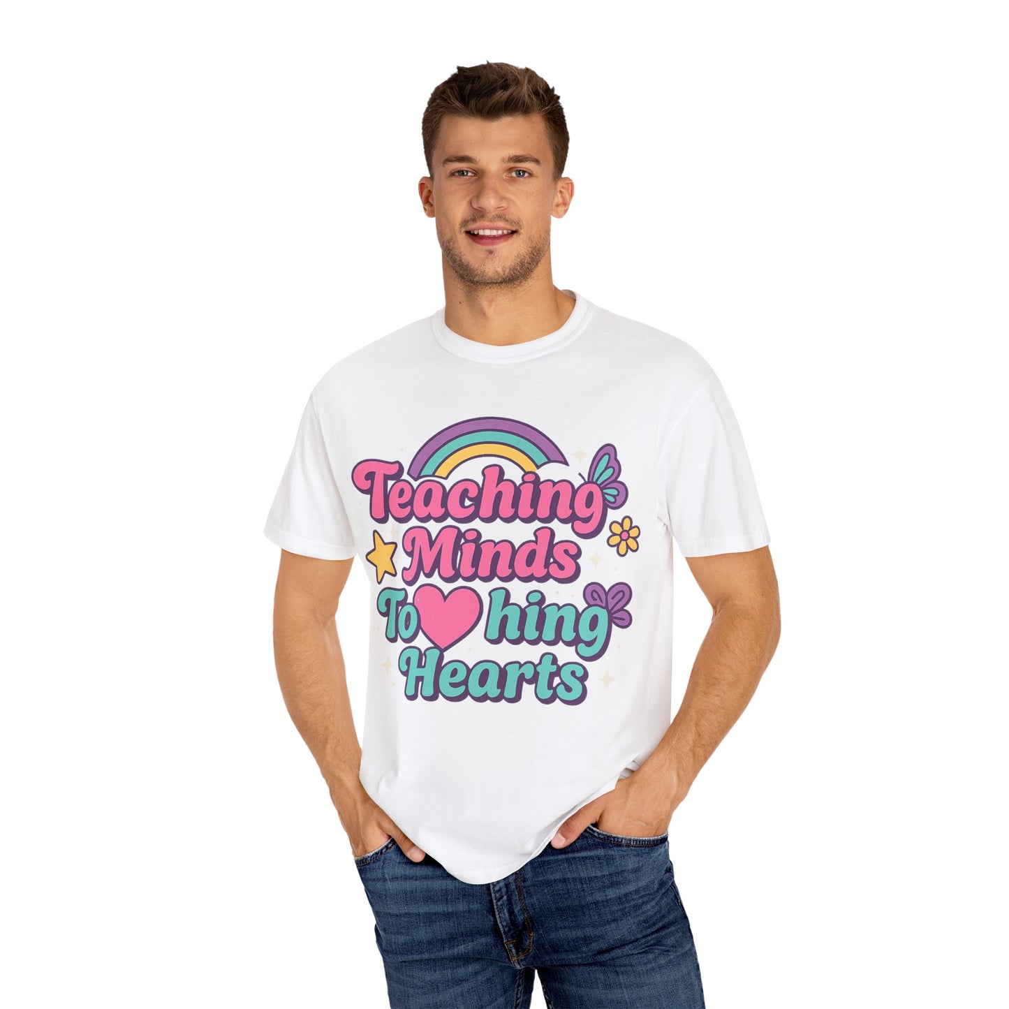 Rainbow Teaching T-Shirt, Unisex Tee, Gift for Teachers, Classroom Apparel, Fun Educational Style