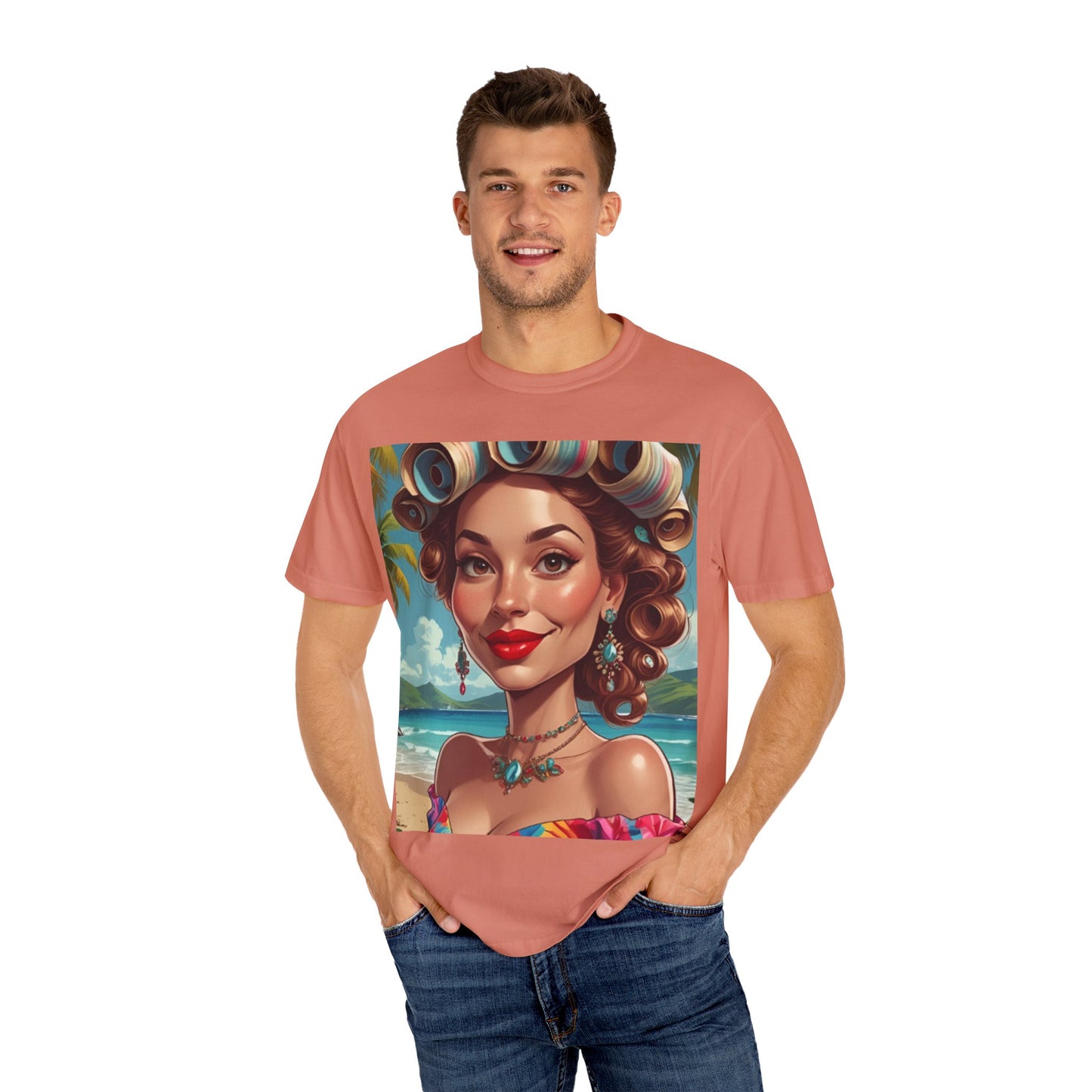 Tropical Beach T-Shirt | Fun Summer Vibe Tee, Gift for Beach Lovers, Vacation Outfit, Retro Beach Art Shirt, Festival Wardrobe