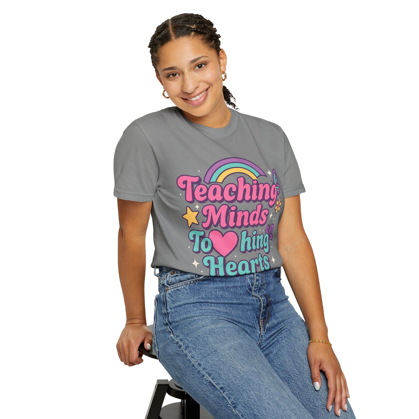 Rainbow Teaching T-Shirt, Unisex Tee, Gift for Teachers, Classroom Apparel, Fun Educational Style