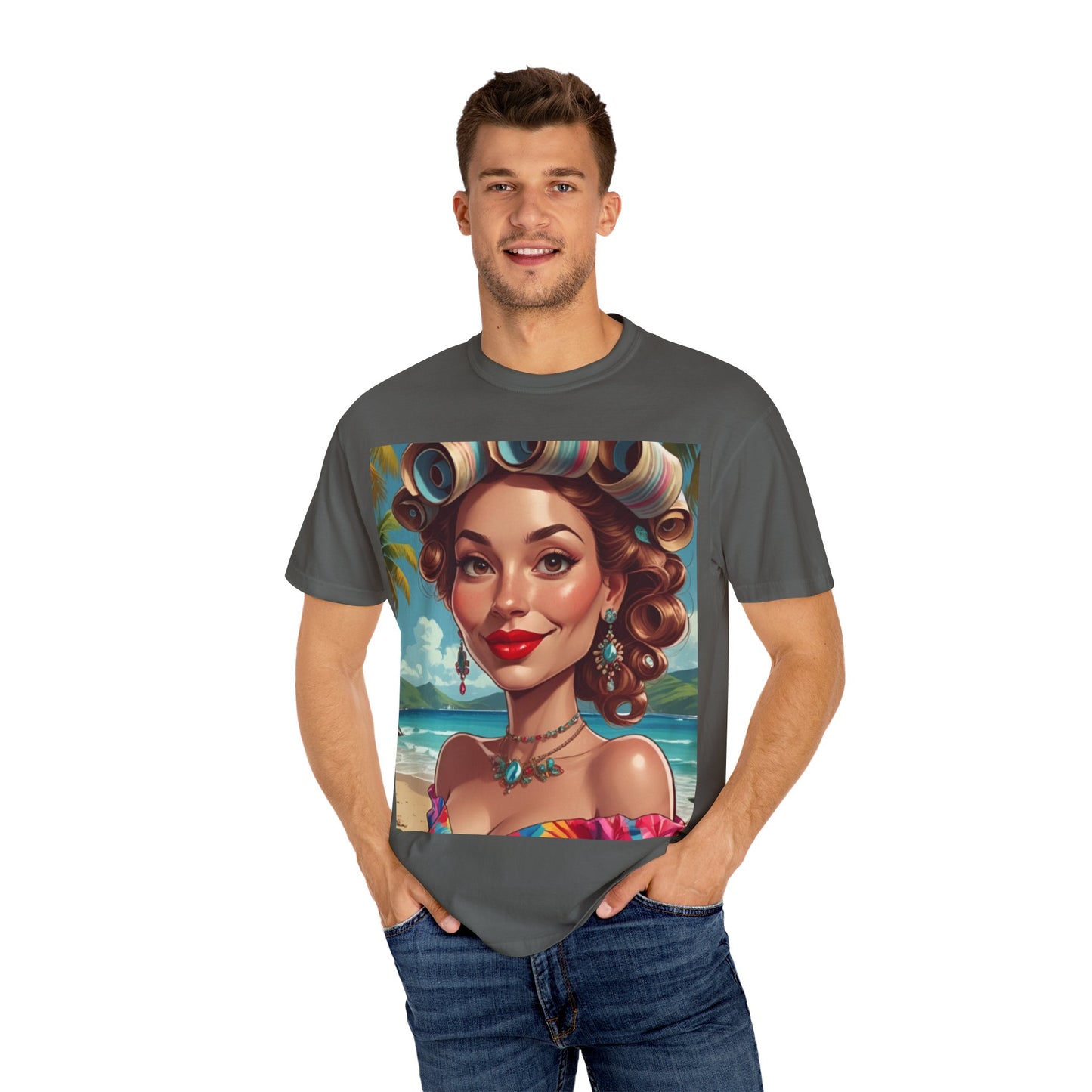 Tropical Beach T-Shirt | Fun Summer Vibe Tee, Gift for Beach Lovers, Vacation Outfit, Retro Beach Art Shirt, Festival Wardrobe