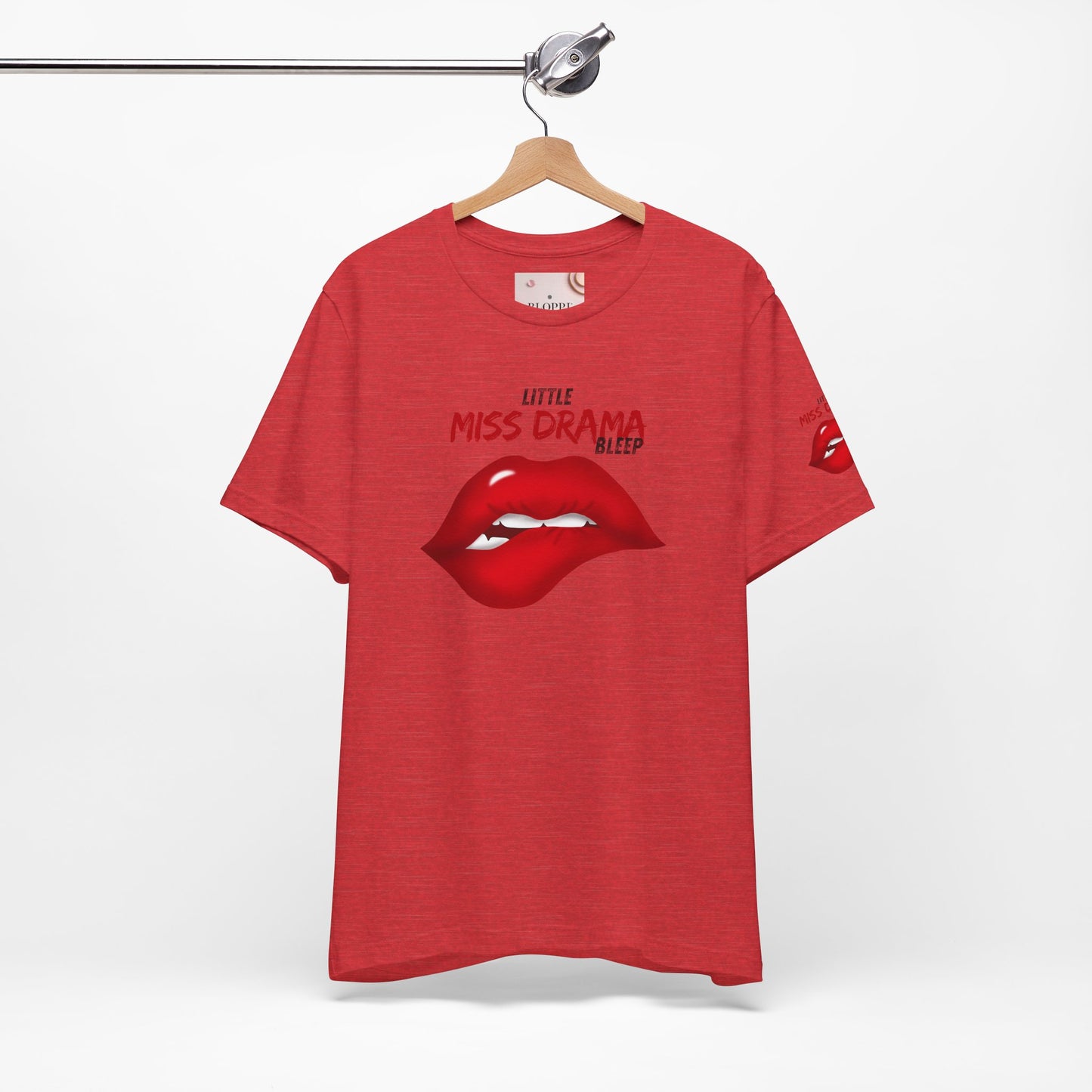 Little Miss Drama Unisex Tee | Fun Graphic Shirt, Casual Wear, Gift for Her, Dramatic T-Shirt, Lip Print Fashion