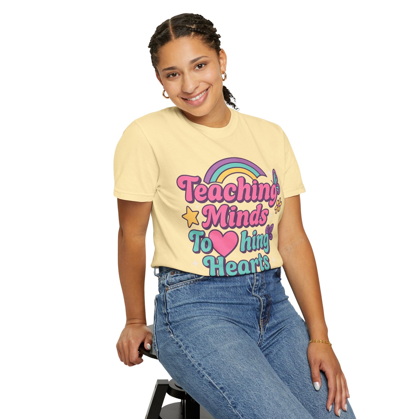 Rainbow Teaching T-Shirt, Unisex Tee, Gift for Teachers, Classroom Apparel, Fun Educational Style