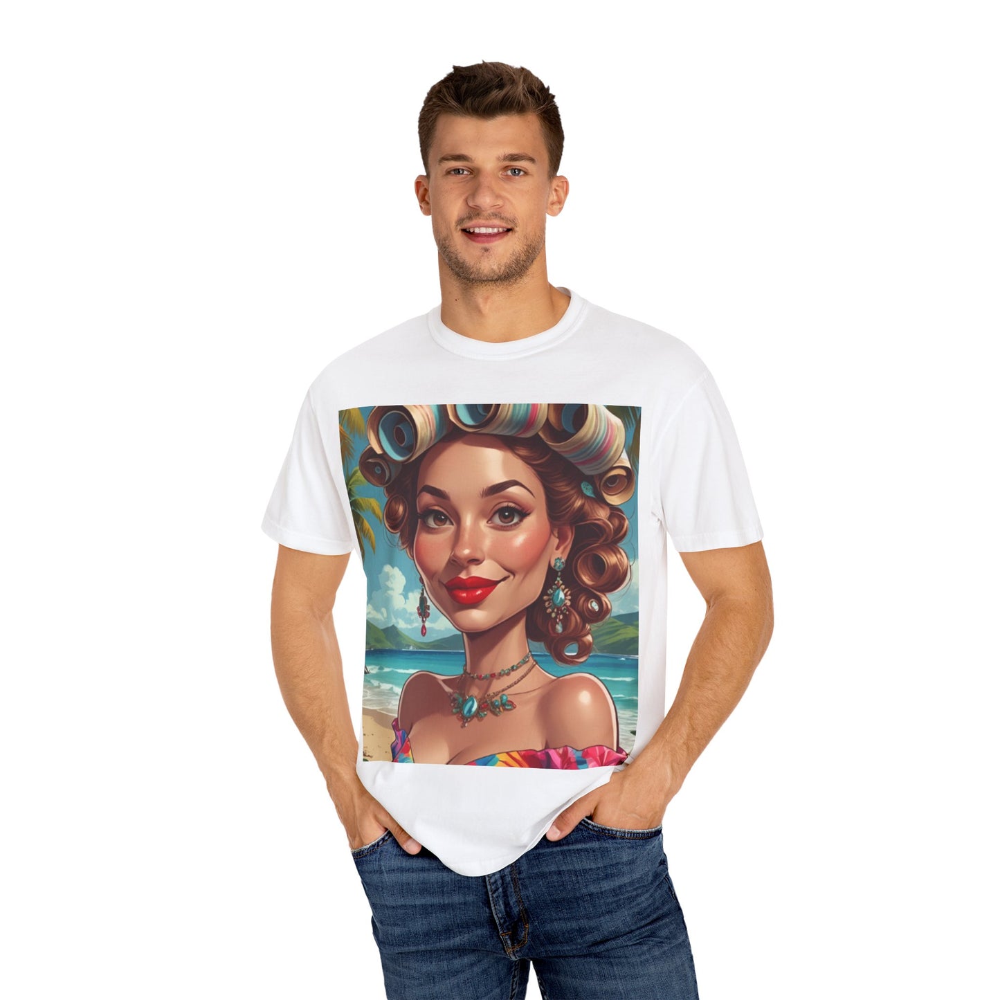 Tropical Beach T-Shirt | Fun Summer Vibe Tee, Gift for Beach Lovers, Vacation Outfit, Retro Beach Art Shirt, Festival Wardrobe