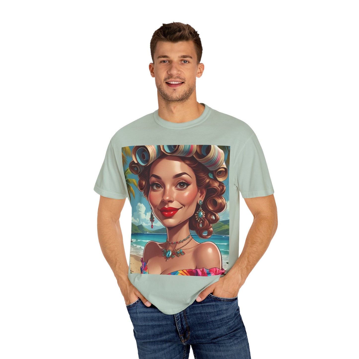 Tropical Beach T-Shirt | Fun Summer Vibe Tee, Gift for Beach Lovers, Vacation Outfit, Retro Beach Art Shirt, Festival Wardrobe