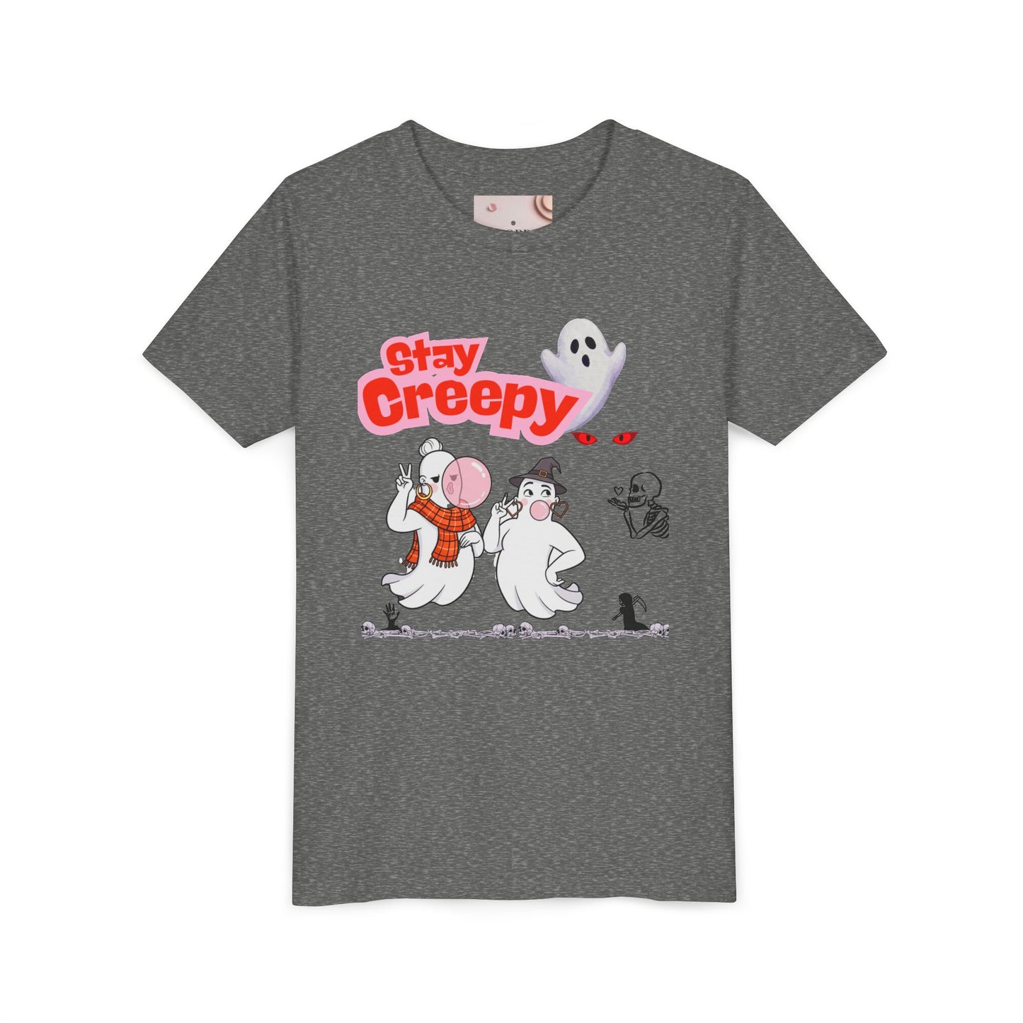 Stay Creepy Youth Tee - Fun Halloween Shirt, Kids Ghost T-Shirt, Spooky Party Attire, Trick or Treat Outfit, Cute Halloween Apparel