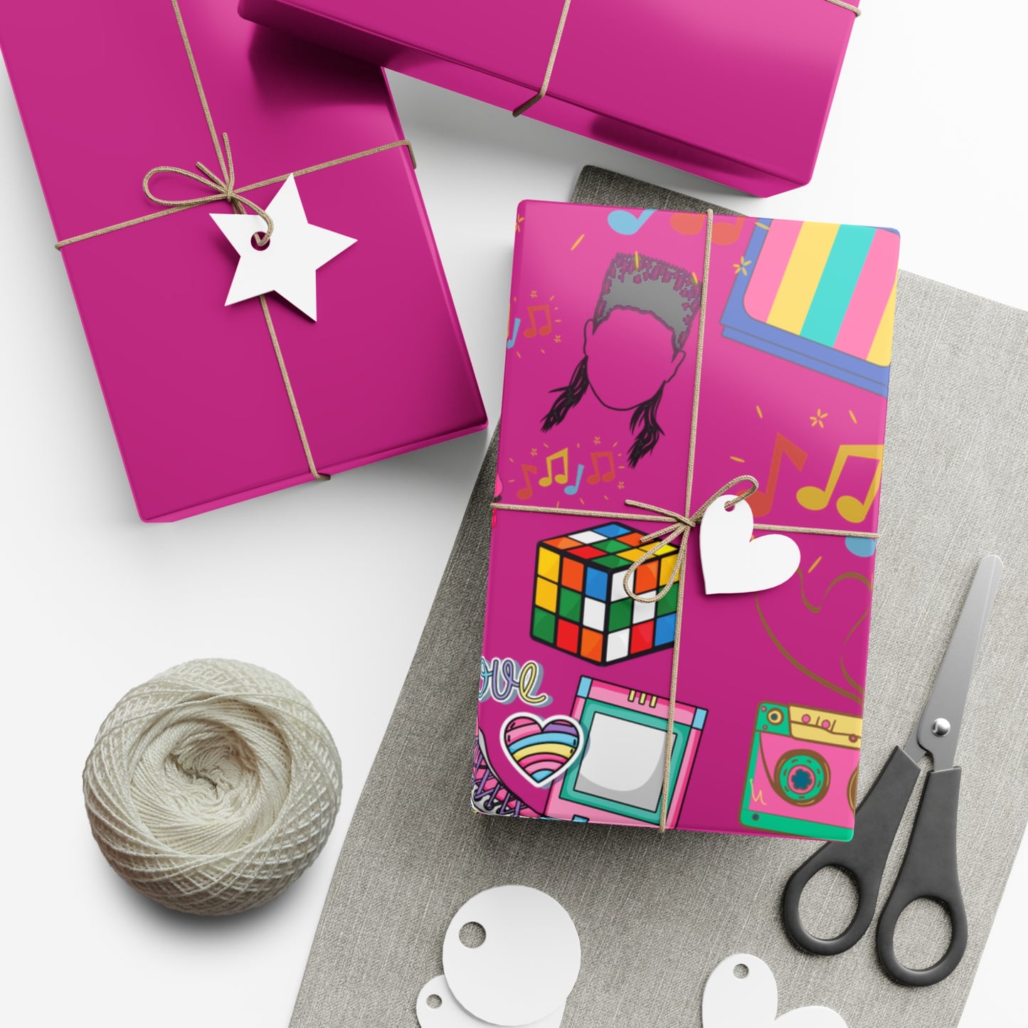 Wrapping Paper Set 80's Nostalgia