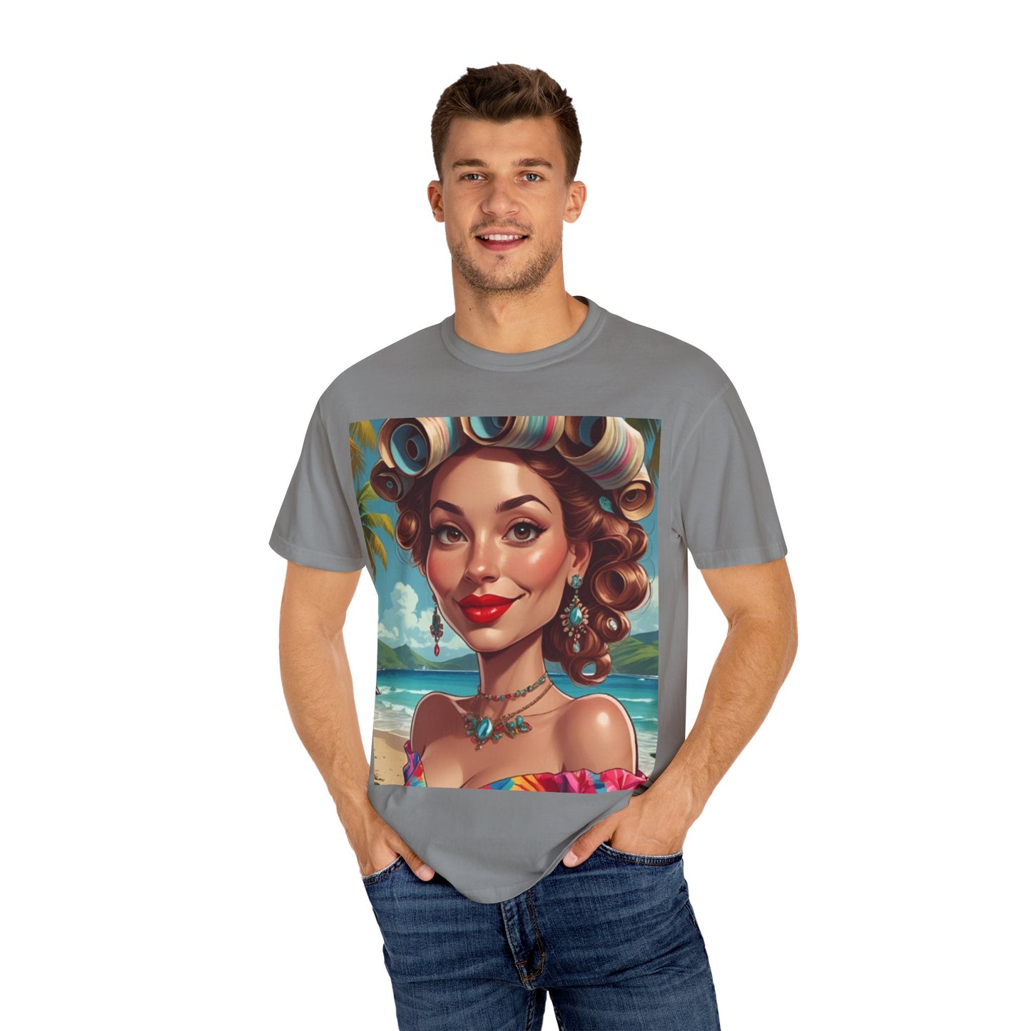 Tropical Beach T-Shirt | Fun Summer Vibe Tee, Gift for Beach Lovers, Vacation Outfit, Retro Beach Art Shirt, Festival Wardrobe