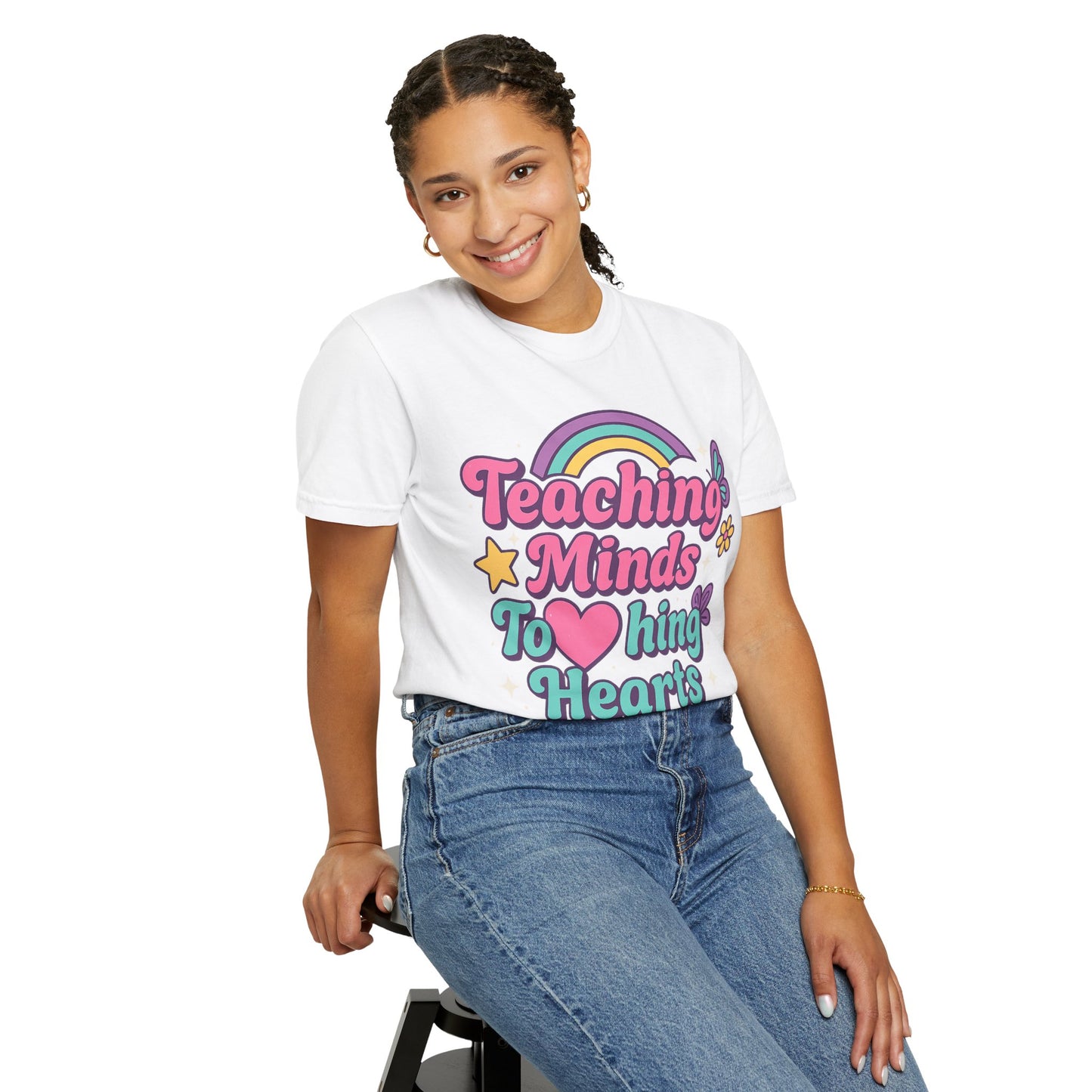 Rainbow Teaching T-Shirt, Unisex Tee, Gift for Teachers, Classroom Apparel, Fun Educational Style