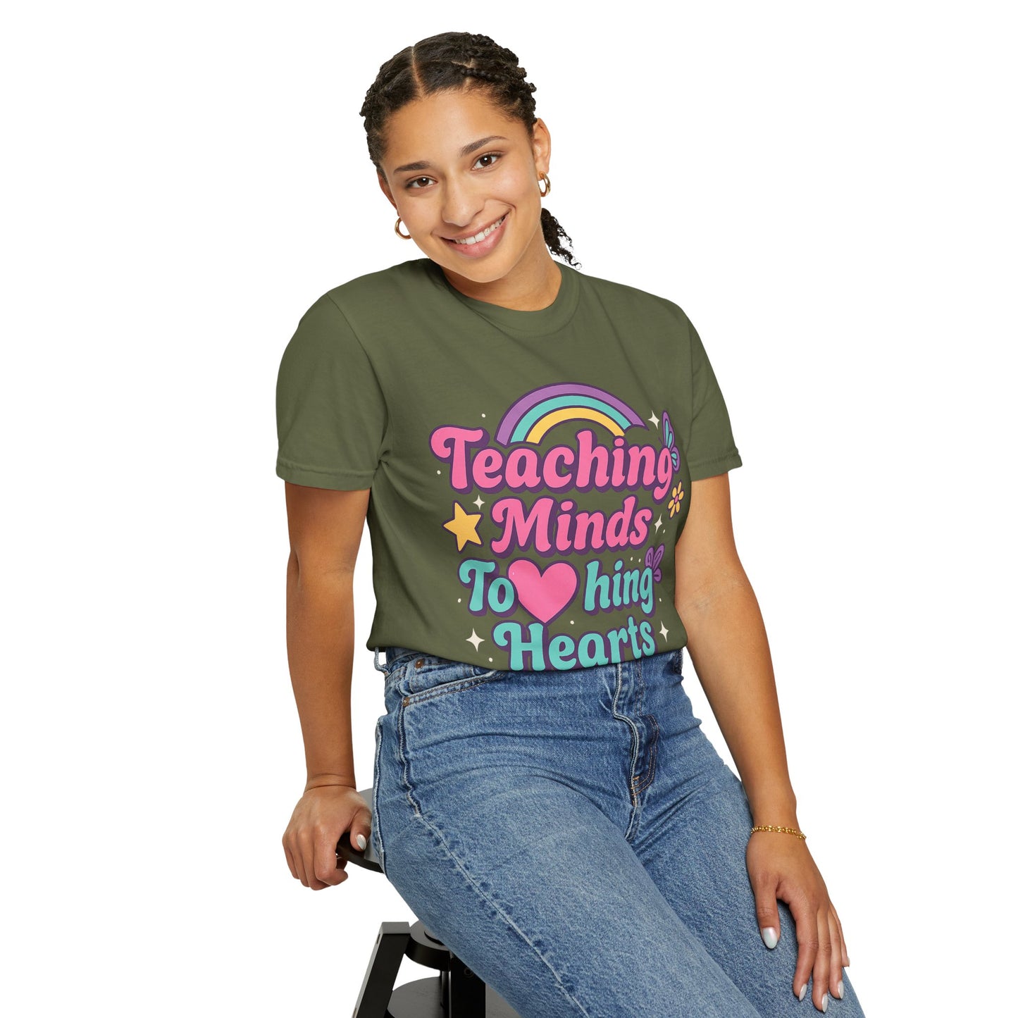 Rainbow Teaching T-Shirt, Unisex Tee, Gift for Teachers, Classroom Apparel, Fun Educational Style