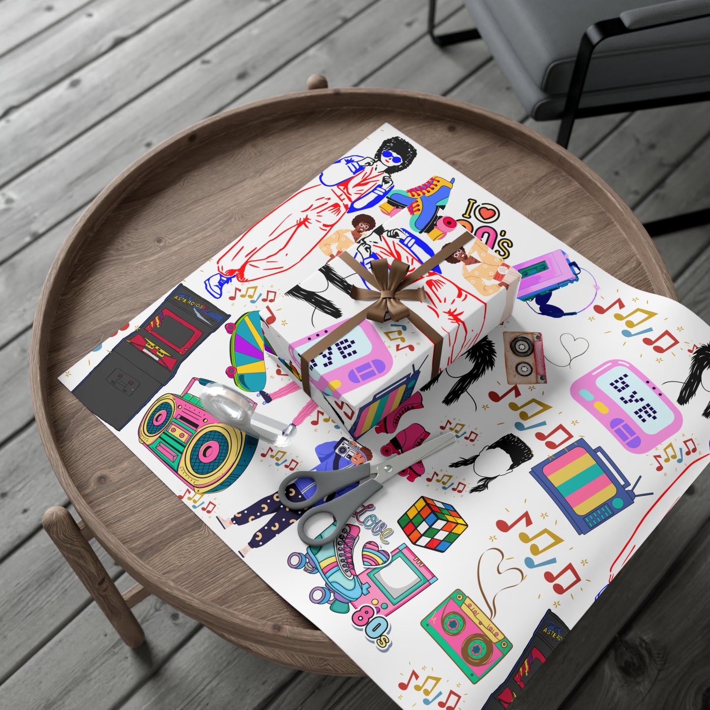 Wrapping Paper Set 80's Nostalgia