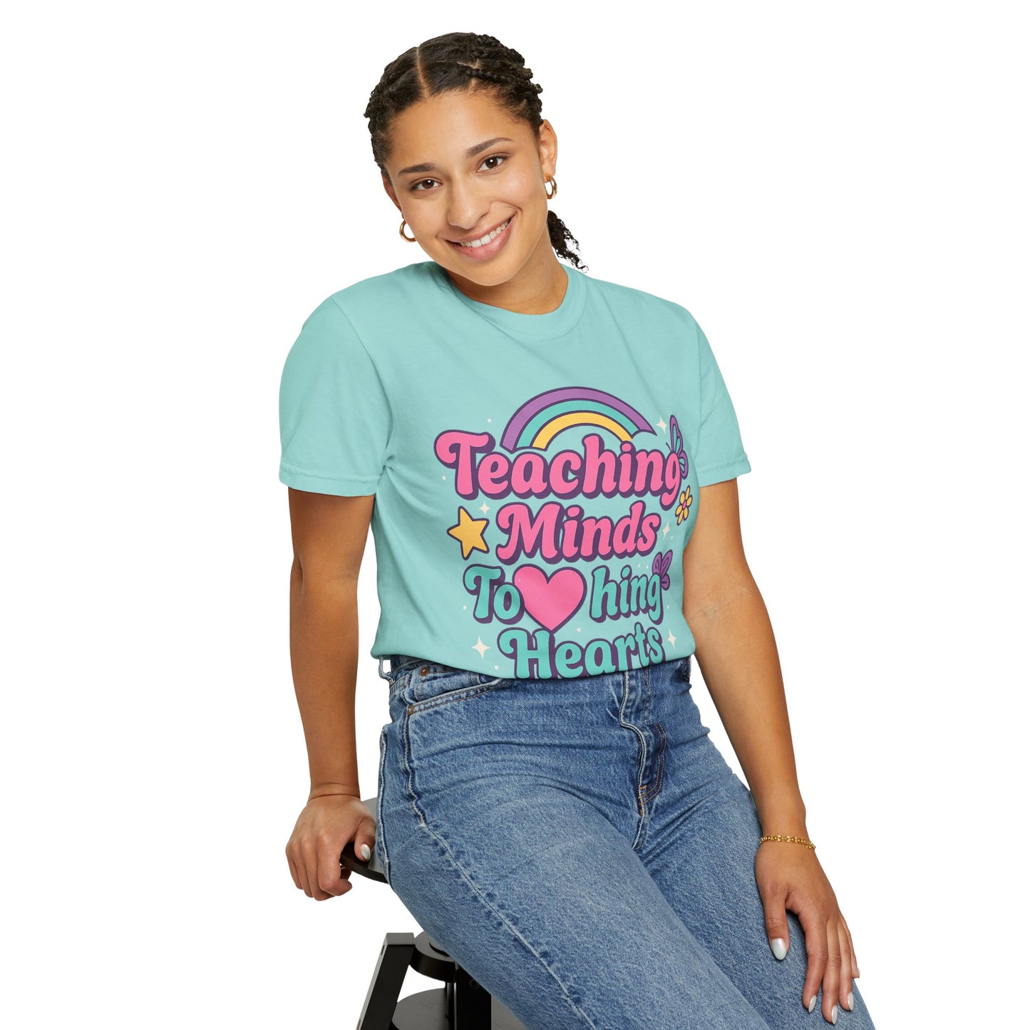 Rainbow Teaching T-Shirt, Unisex Tee, Gift for Teachers, Classroom Apparel, Fun Educational Style