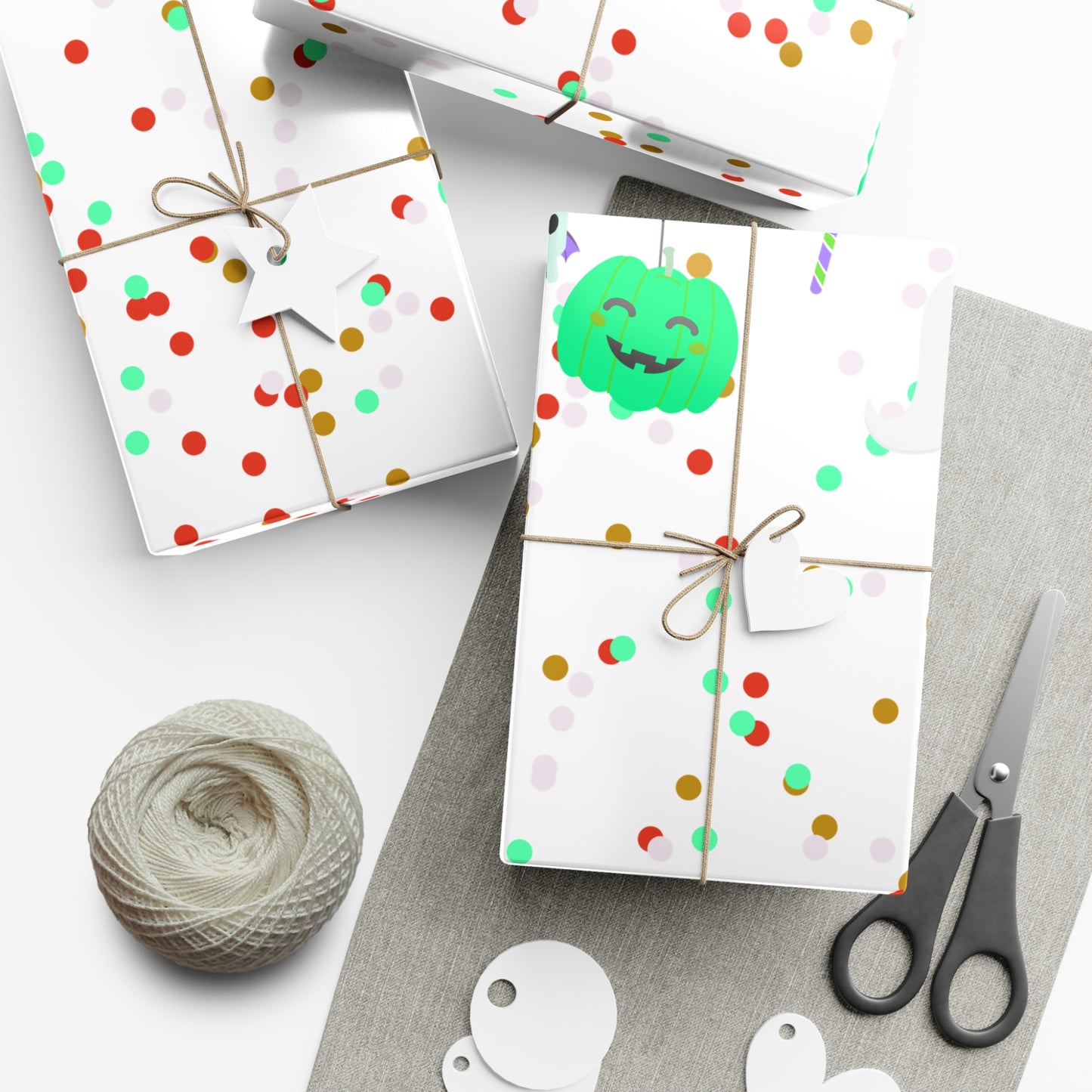 Whimsical Halloween Gift Wrap Papers, Festive Holiday Wrapping, Fun Party Supplies, Kid-Friendly Wrapping Paper, Unique Gift Presentation