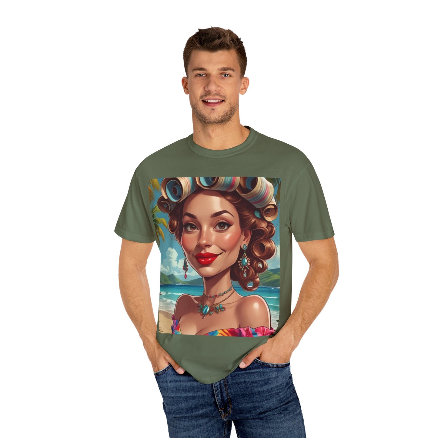 Tropical Beach T-Shirt | Fun Summer Vibe Tee, Gift for Beach Lovers, Vacation Outfit, Retro Beach Art Shirt, Festival Wardrobe