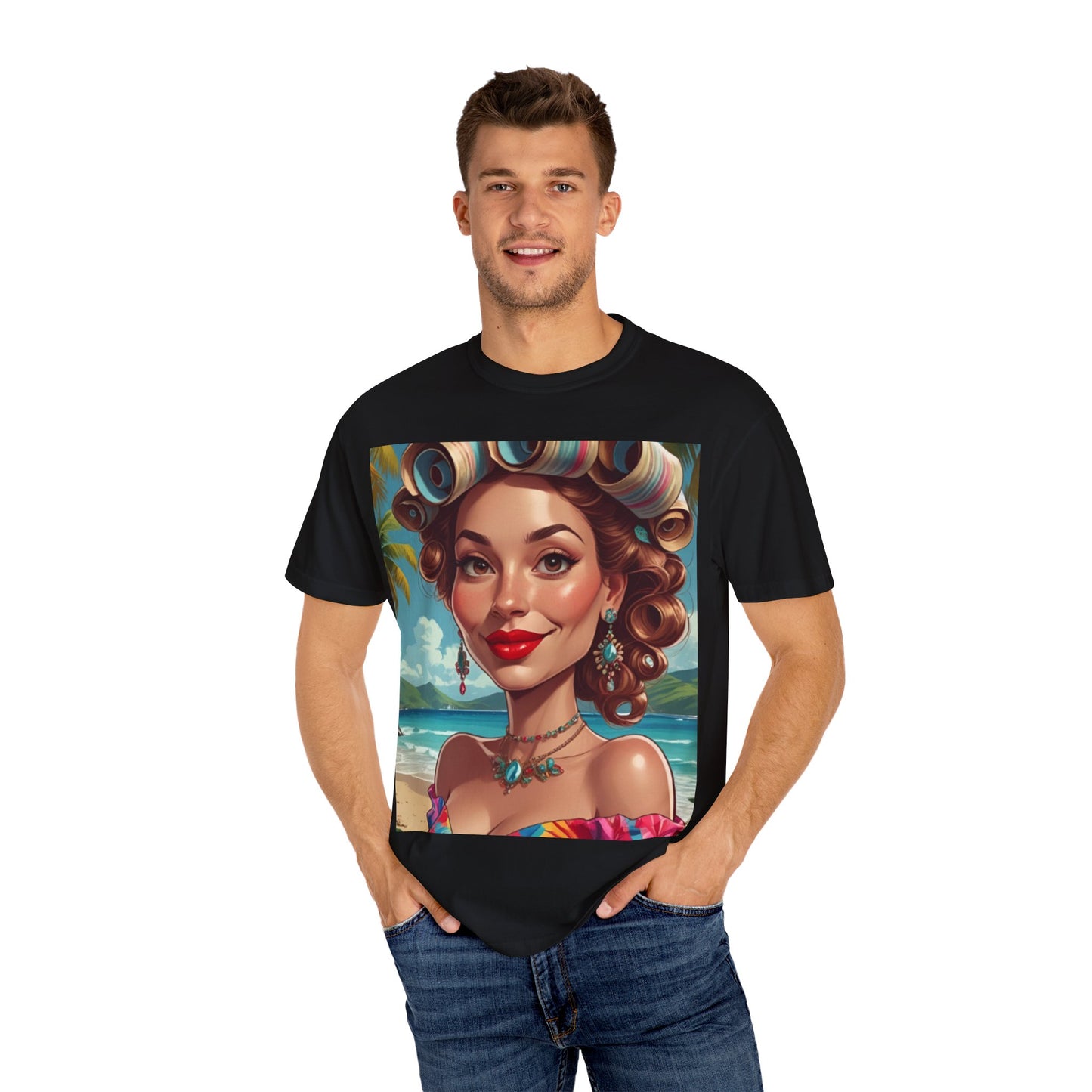 Tropical Beach T-Shirt | Fun Summer Vibe Tee, Gift for Beach Lovers, Vacation Outfit, Retro Beach Art Shirt, Festival Wardrobe