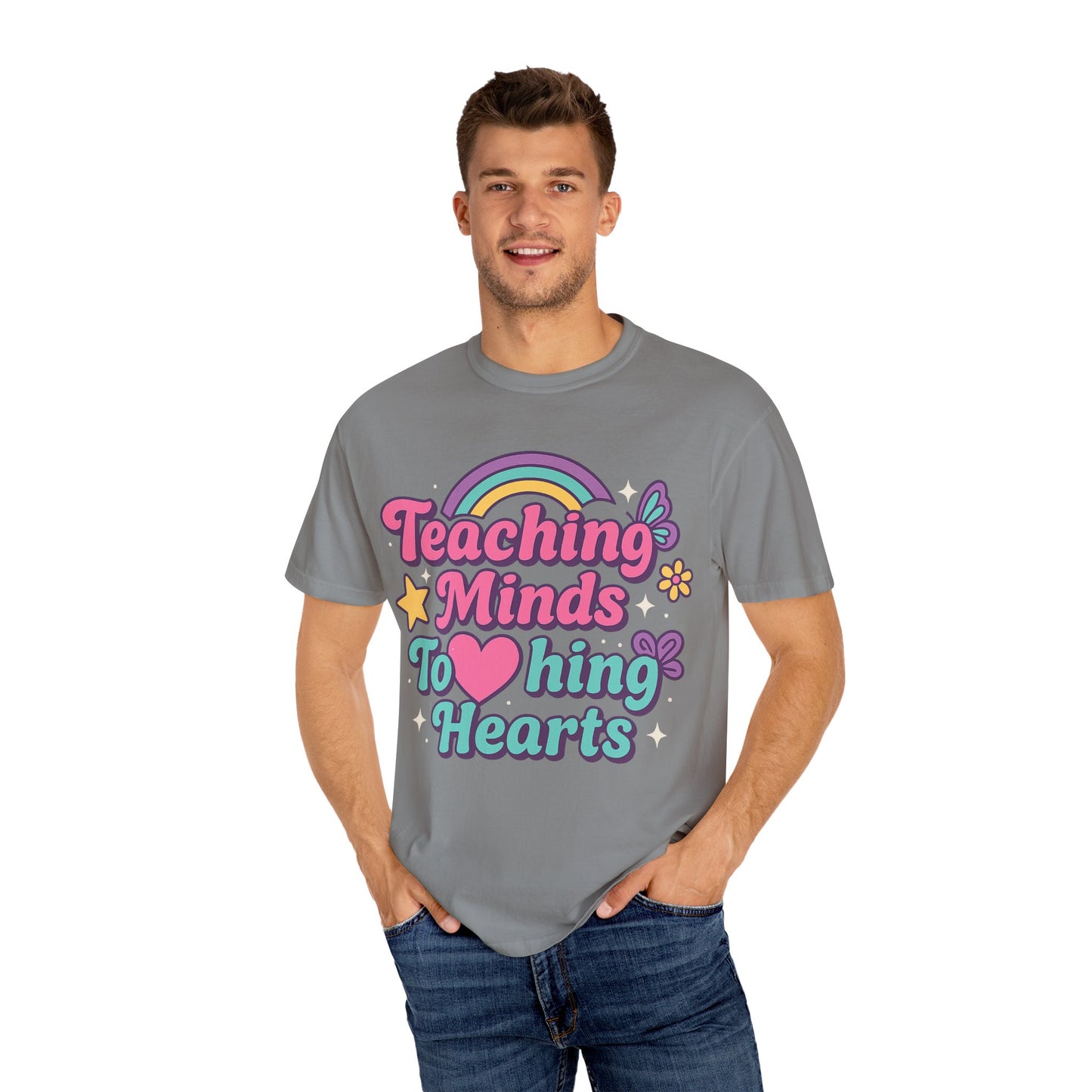 Rainbow Teaching T-Shirt, Unisex Tee, Gift for Teachers, Classroom Apparel, Fun Educational Style