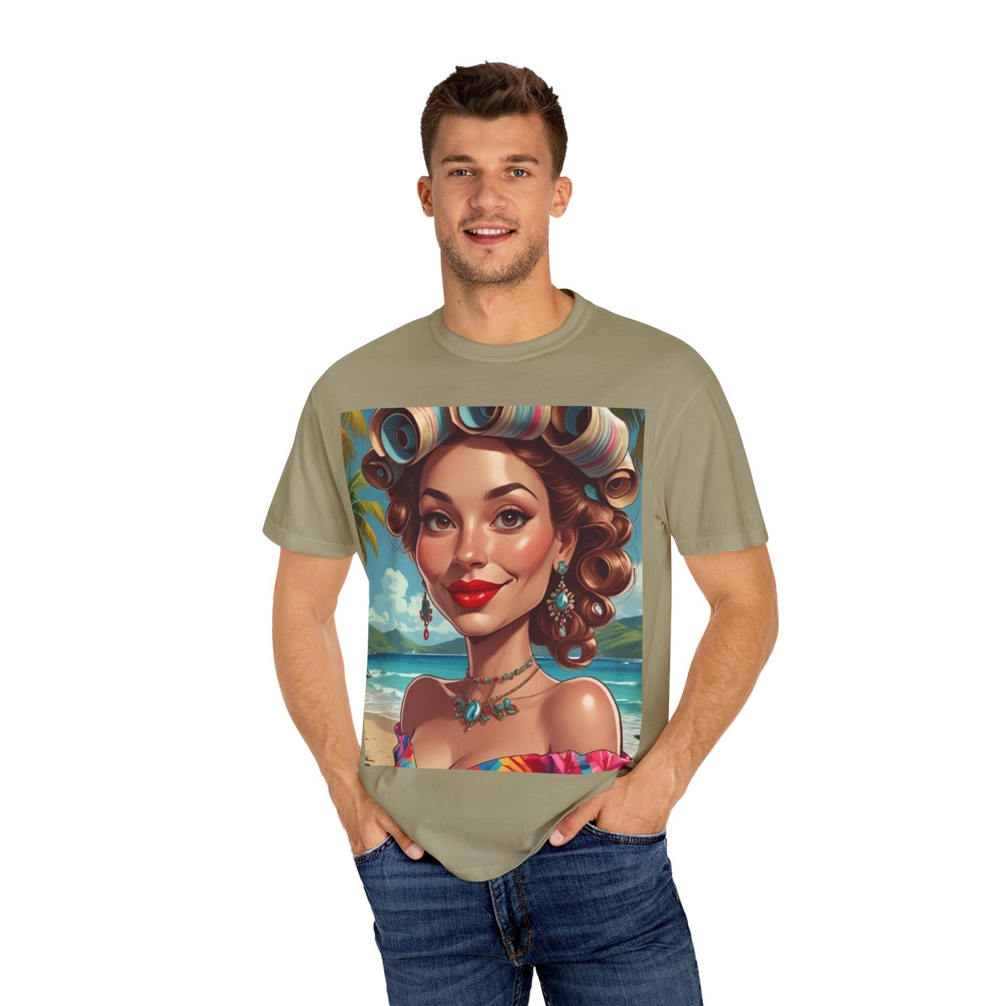 Tropical Beach T-Shirt | Fun Summer Vibe Tee, Gift for Beach Lovers, Vacation Outfit, Retro Beach Art Shirt, Festival Wardrobe