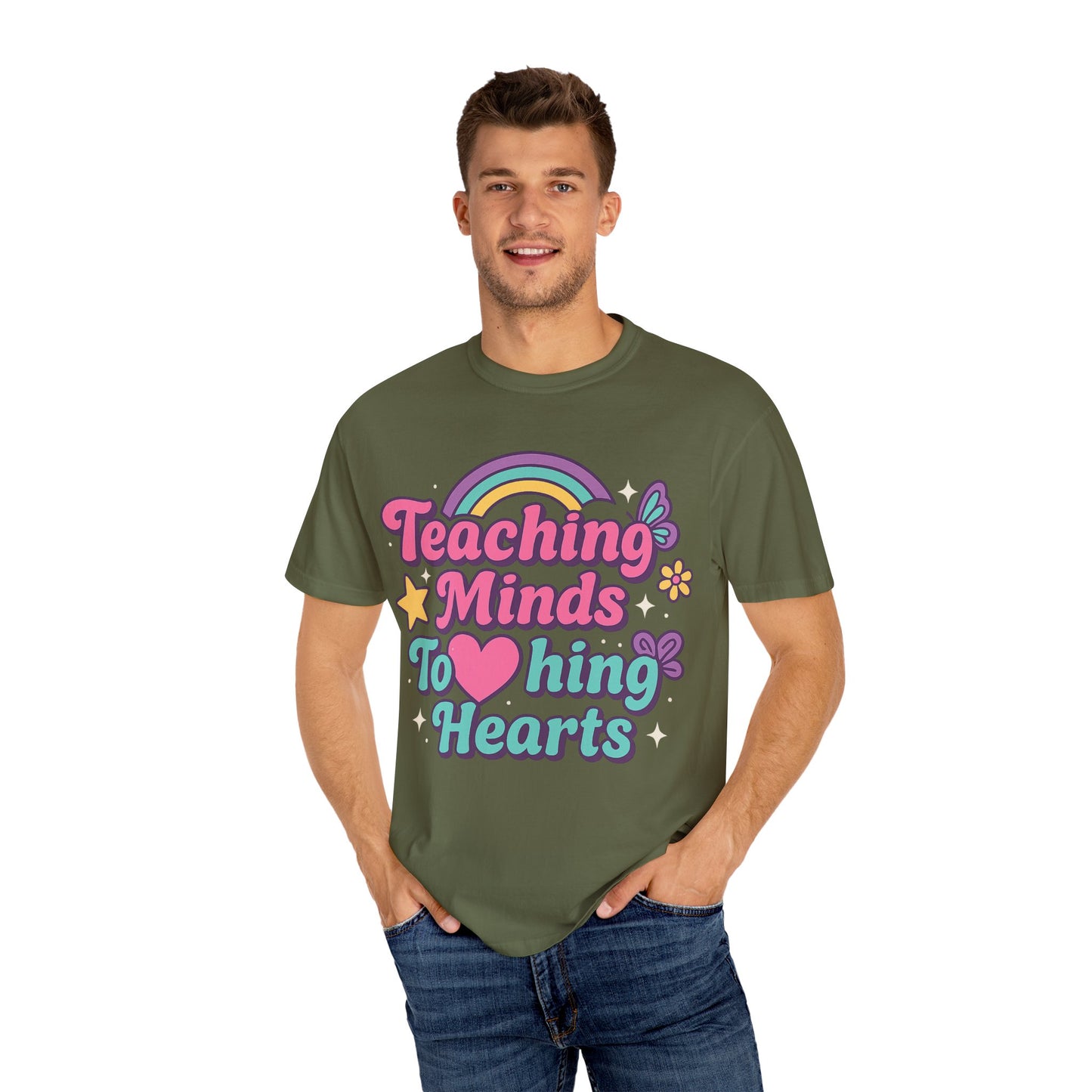 Rainbow Teaching T-Shirt, Unisex Tee, Gift for Teachers, Classroom Apparel, Fun Educational Style