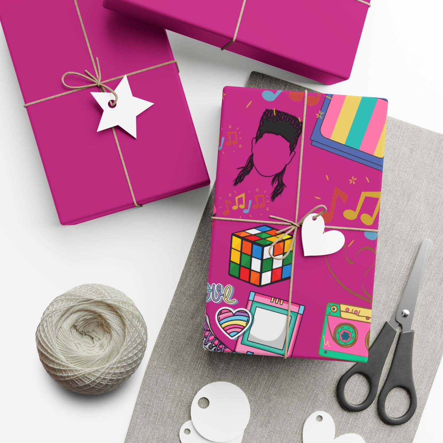 Wrapping Paper Set 80's Nostalgia