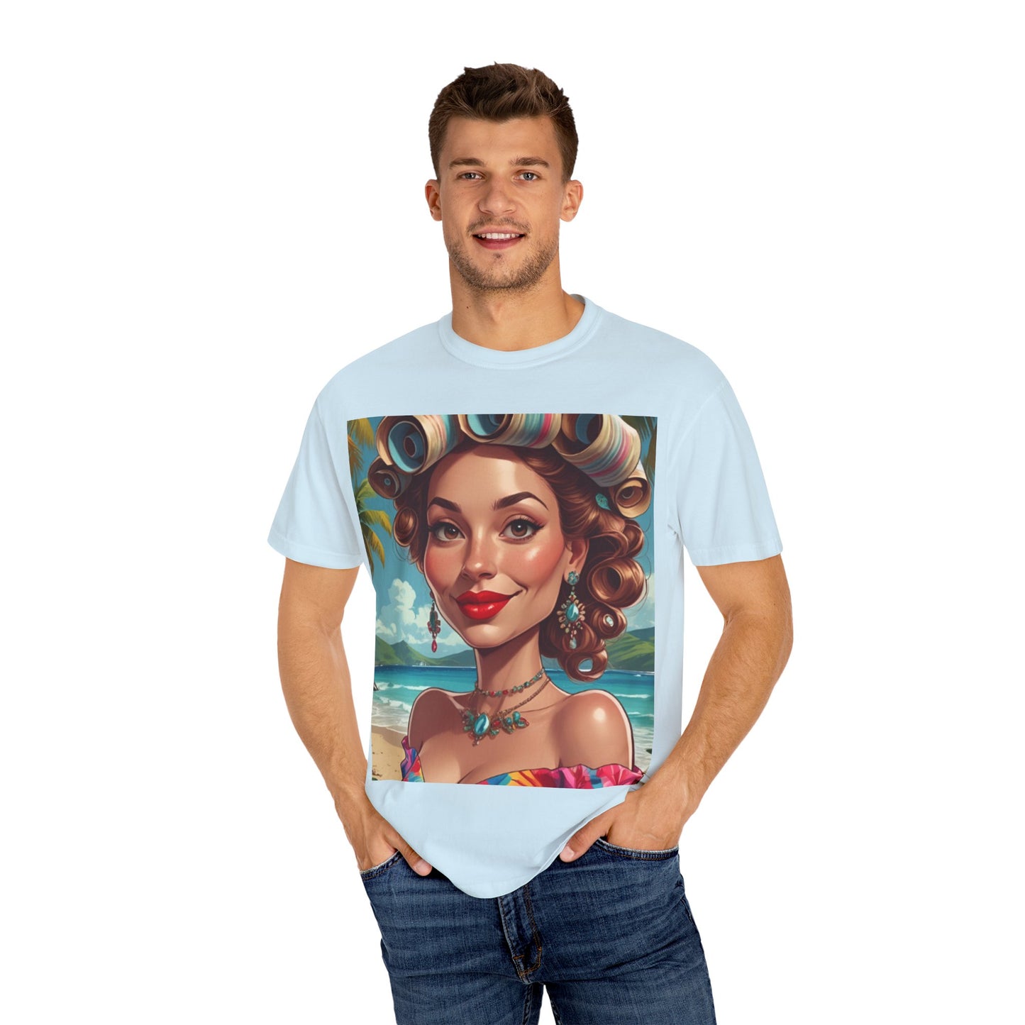 Tropical Beach T-Shirt | Fun Summer Vibe Tee, Gift for Beach Lovers, Vacation Outfit, Retro Beach Art Shirt, Festival Wardrobe