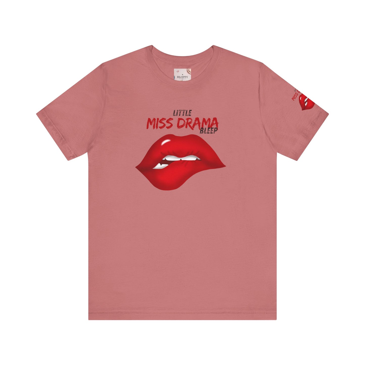 Little Miss Drama Unisex Tee | Fun Graphic Shirt, Casual Wear, Gift for Her, Dramatic T-Shirt, Lip Print Fashion