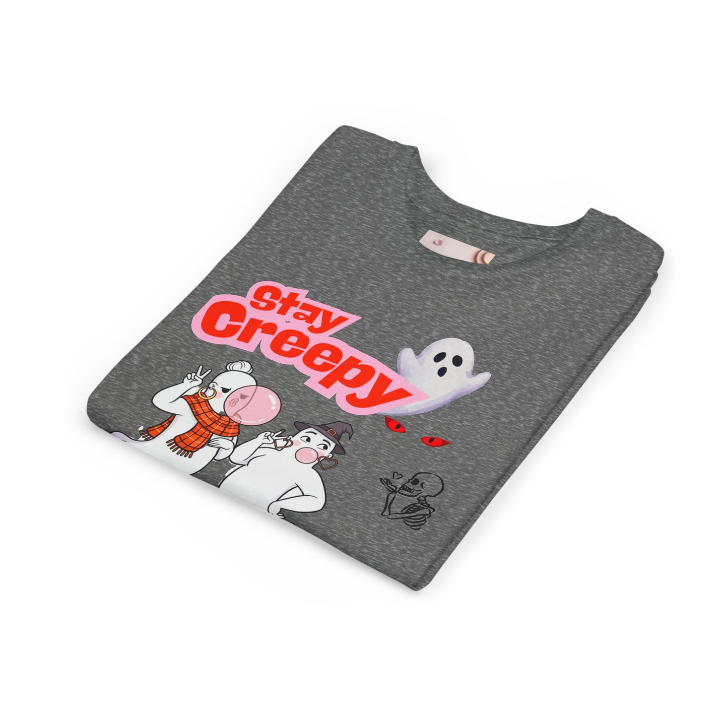 Stay Creepy Youth Tee - Fun Halloween Shirt, Kids Ghost T-Shirt, Spooky Party Attire, Trick or Treat Outfit, Cute Halloween Apparel