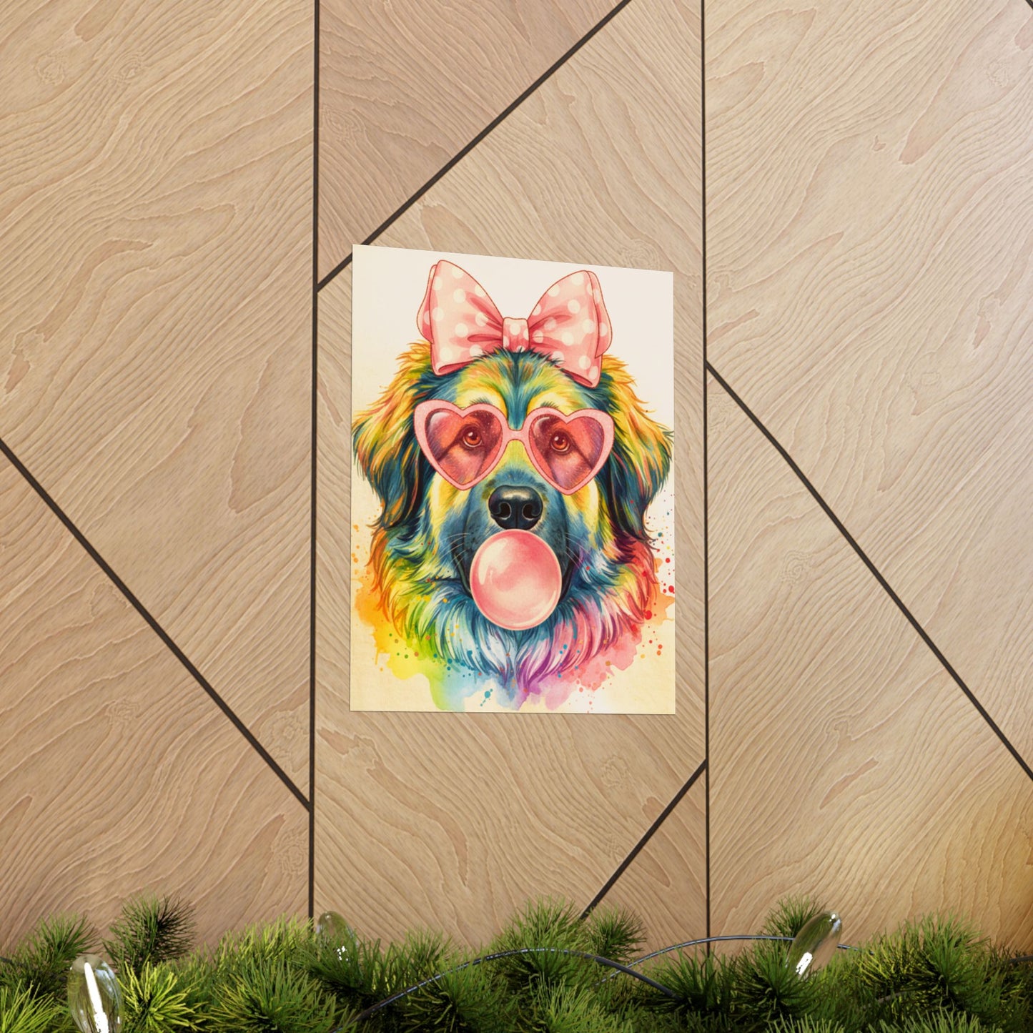 Vertical Posters - Pink Stars & Y2K Dog Accessories Collection