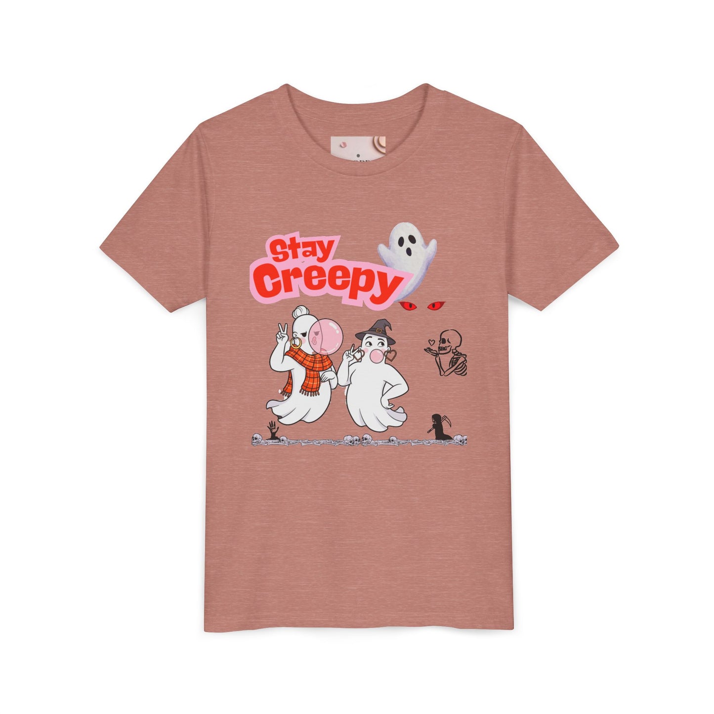 Stay Creepy Youth Tee - Fun Halloween Shirt, Kids Ghost T-Shirt, Spooky Party Attire, Trick or Treat Outfit, Cute Halloween Apparel
