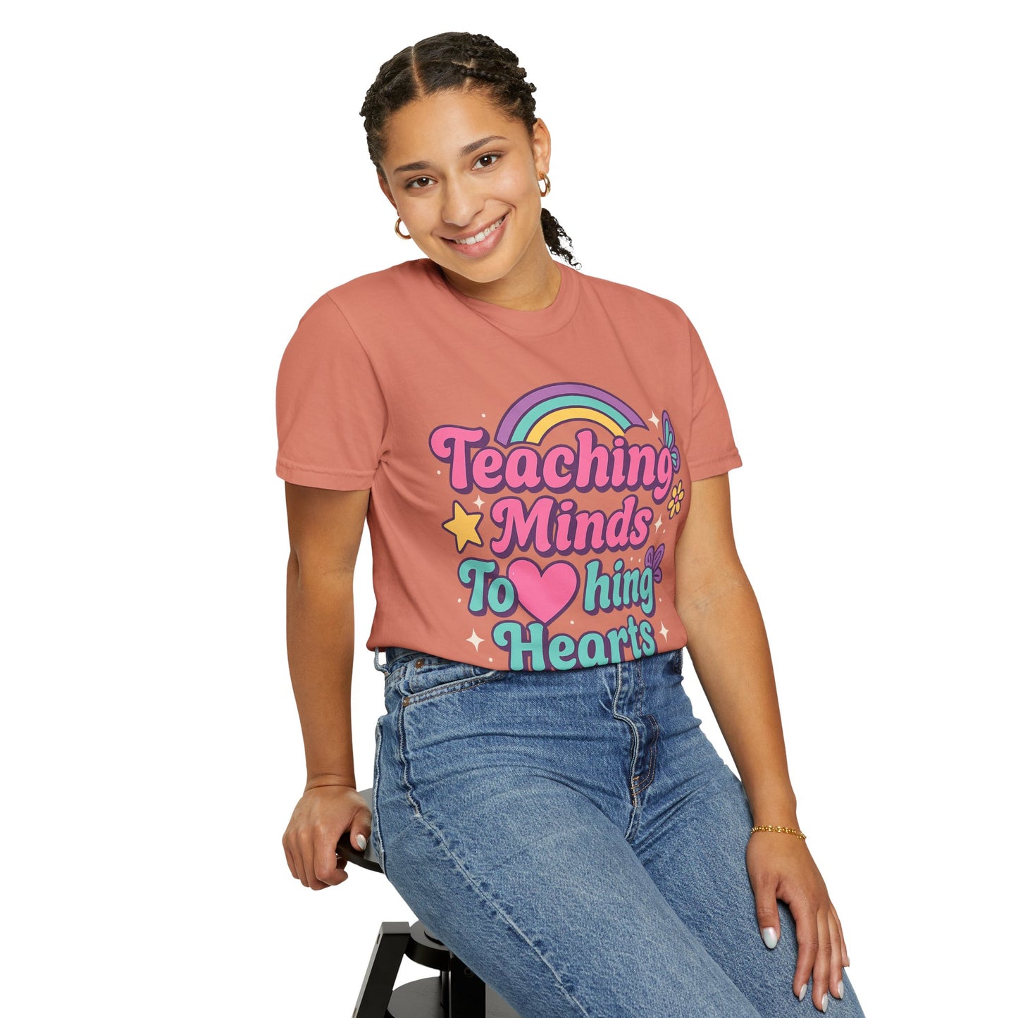 Rainbow Teaching T-Shirt, Unisex Tee, Gift for Teachers, Classroom Apparel, Fun Educational Style