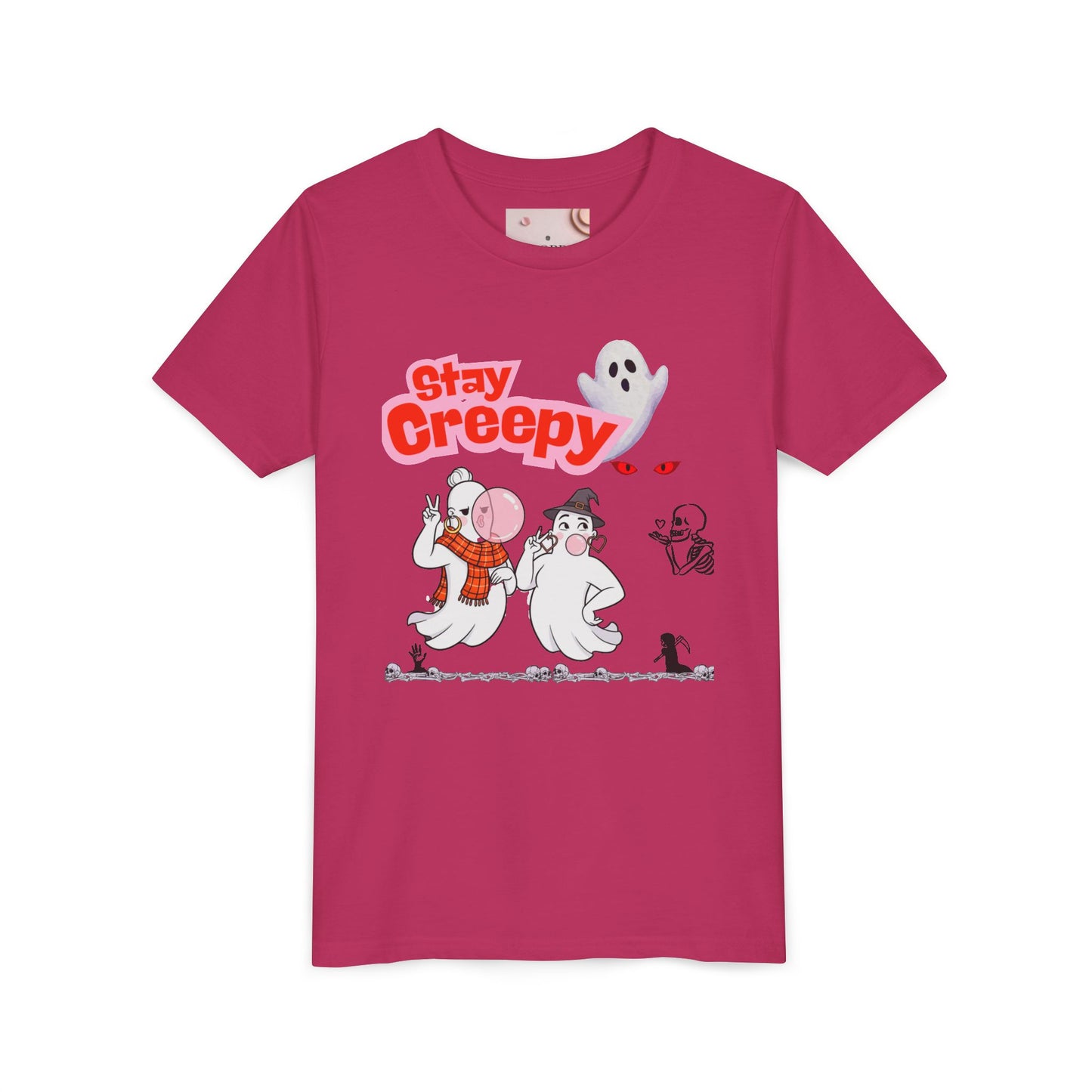 Stay Creepy Youth Tee - Fun Halloween Shirt, Kids Ghost T-Shirt, Spooky Party Attire, Trick or Treat Outfit, Cute Halloween Apparel
