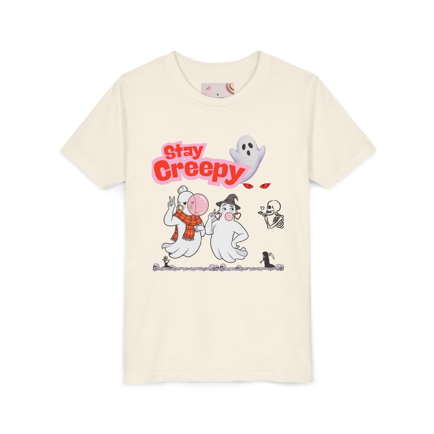 Stay Creepy Youth Tee - Fun Halloween Shirt, Kids Ghost T-Shirt, Spooky Party Attire, Trick or Treat Outfit, Cute Halloween Apparel
