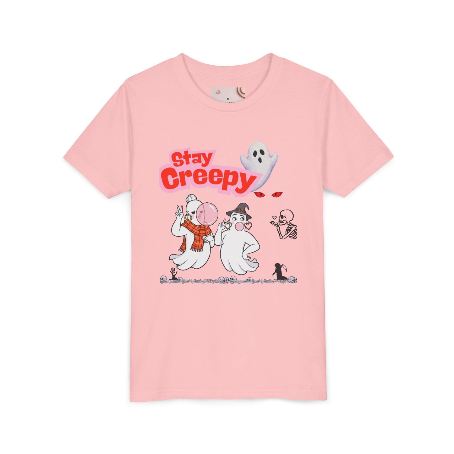 Stay Creepy Youth Tee - Fun Halloween Shirt, Kids Ghost T-Shirt, Spooky Party Attire, Trick or Treat Outfit, Cute Halloween Apparel