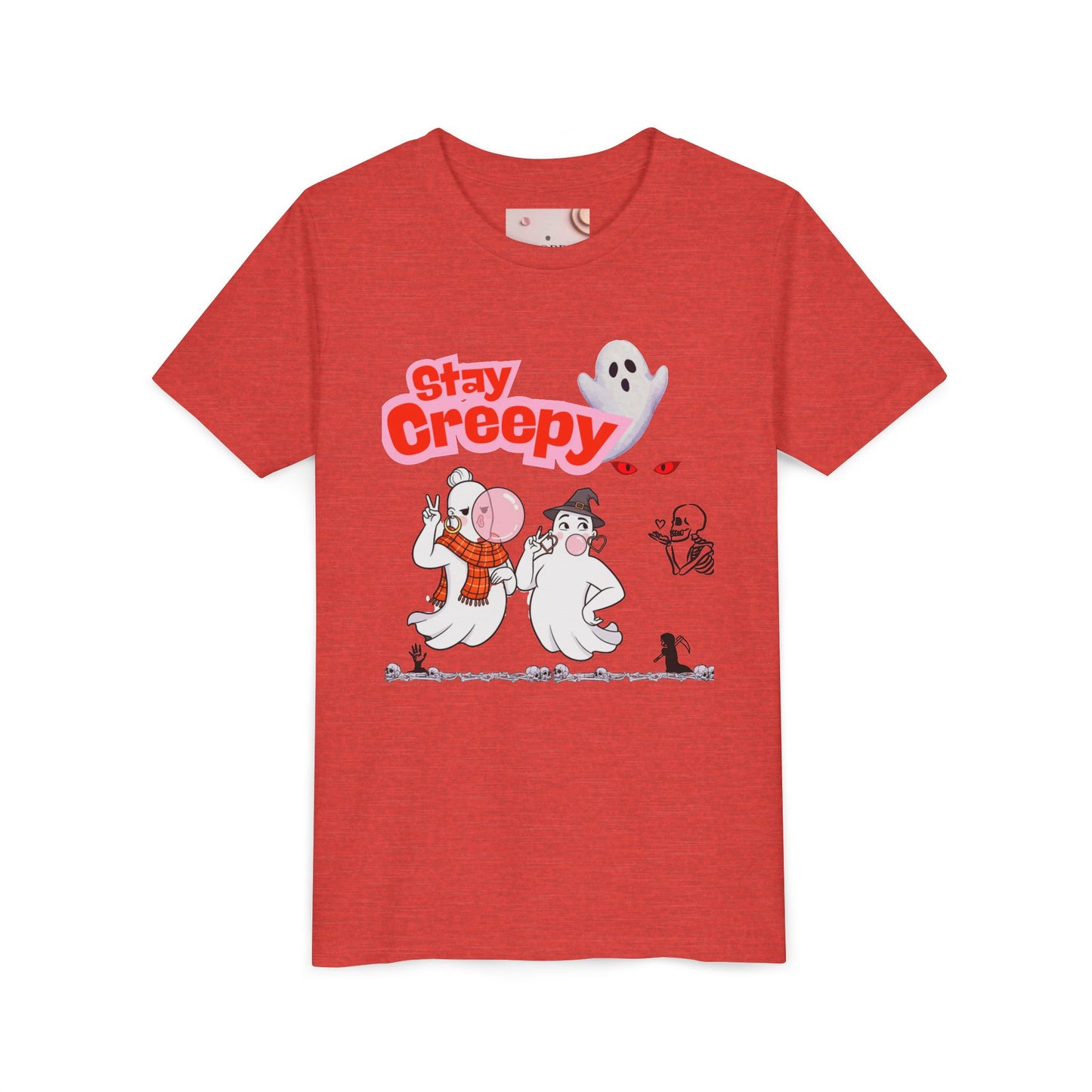 Stay Creepy Youth Tee - Fun Halloween Shirt, Kids Ghost T-Shirt, Spooky Party Attire, Trick or Treat Outfit, Cute Halloween Apparel