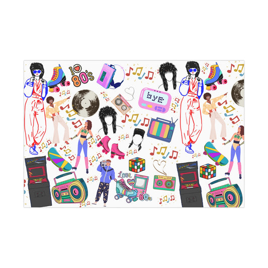Wrapping Paper Set 80's Nostalgia