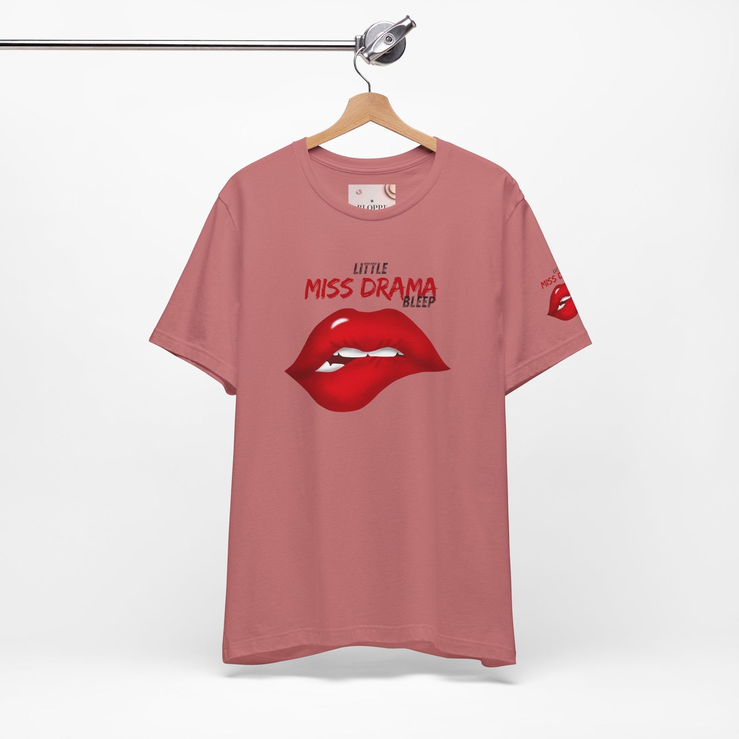 Little Miss Drama Unisex Tee | Fun Graphic Shirt, Casual Wear, Gift for Her, Dramatic T-Shirt, Lip Print Fashion