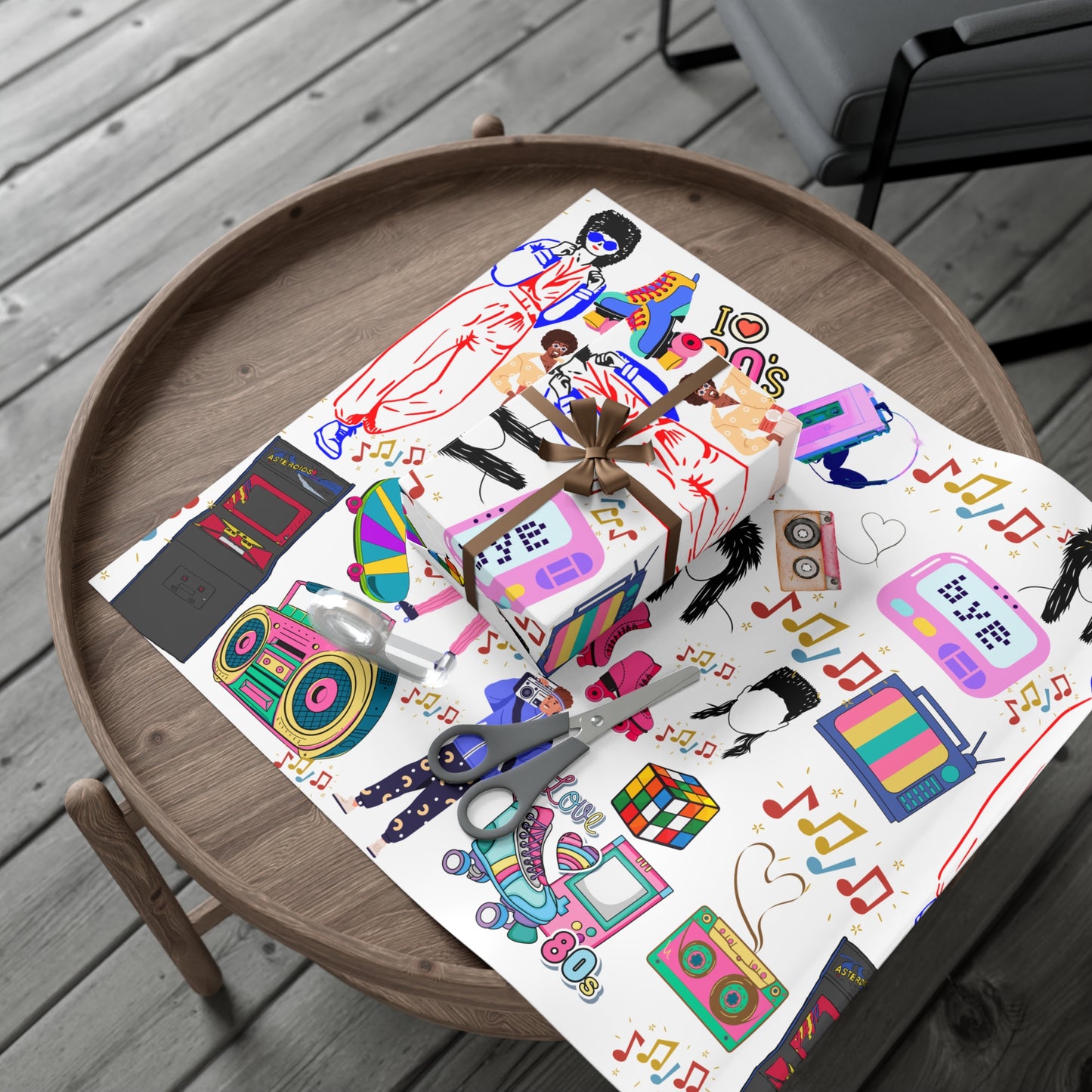 Wrapping Paper Set 80's Nostalgia
