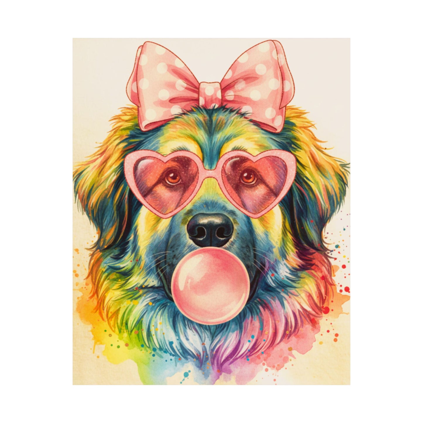 Vertical Posters - Pink Stars & Y2K Dog Accessories Collection