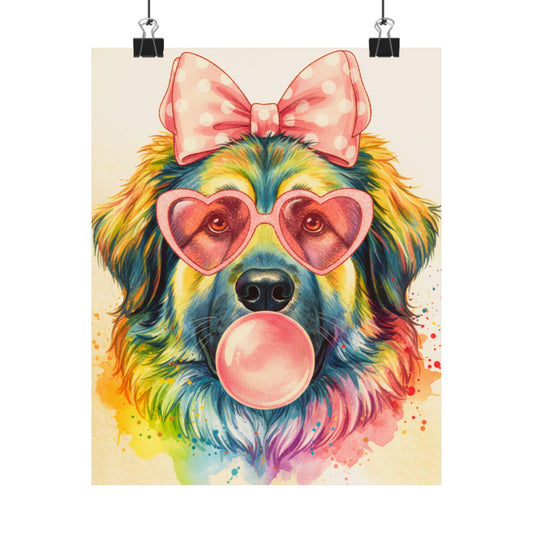 Vertical Posters - Pink Stars & Y2K Dog Accessories Collection