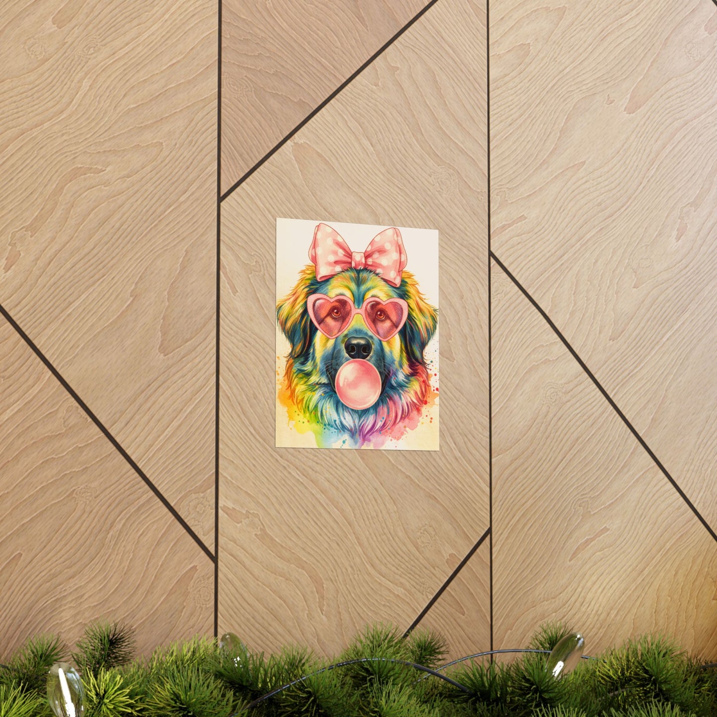 Vertical Posters - Pink Stars & Y2K Dog Accessories Collection