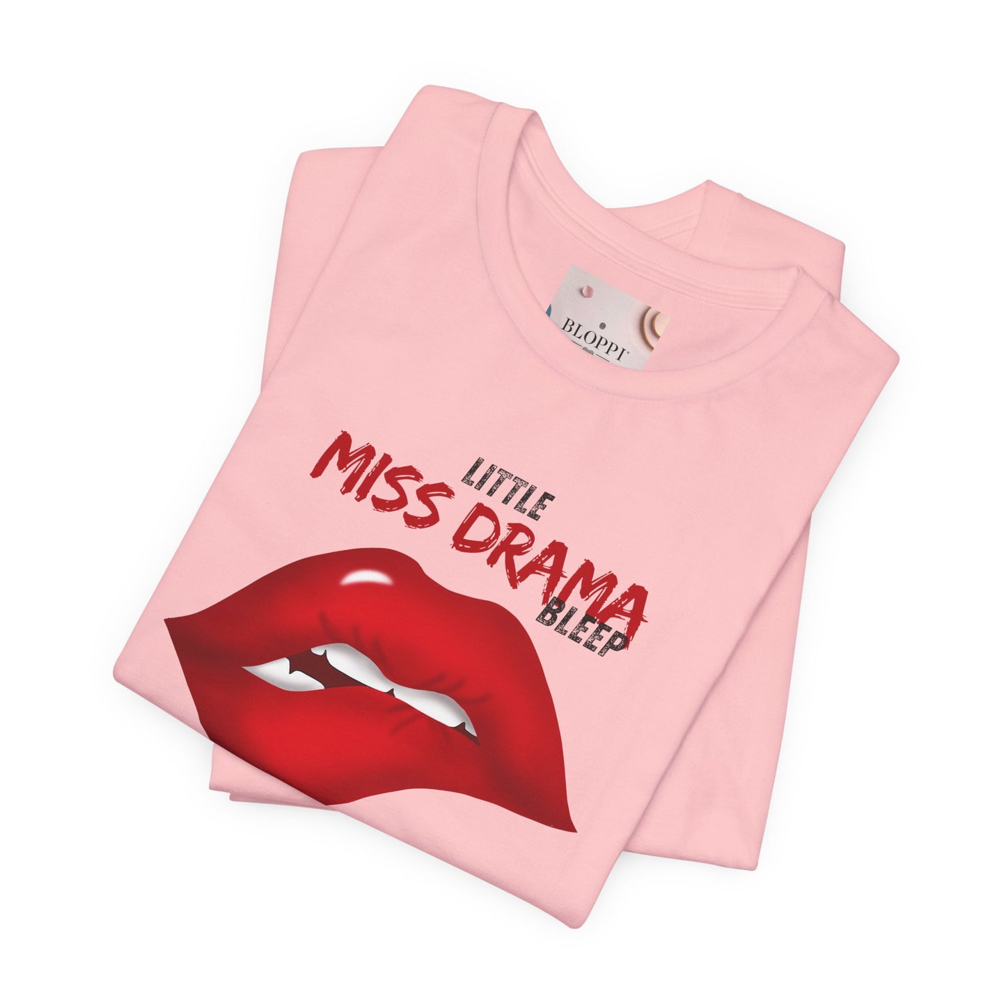 Little Miss Drama Unisex Tee | Fun Graphic Shirt, Casual Wear, Gift for Her, Dramatic T-Shirt, Lip Print Fashion