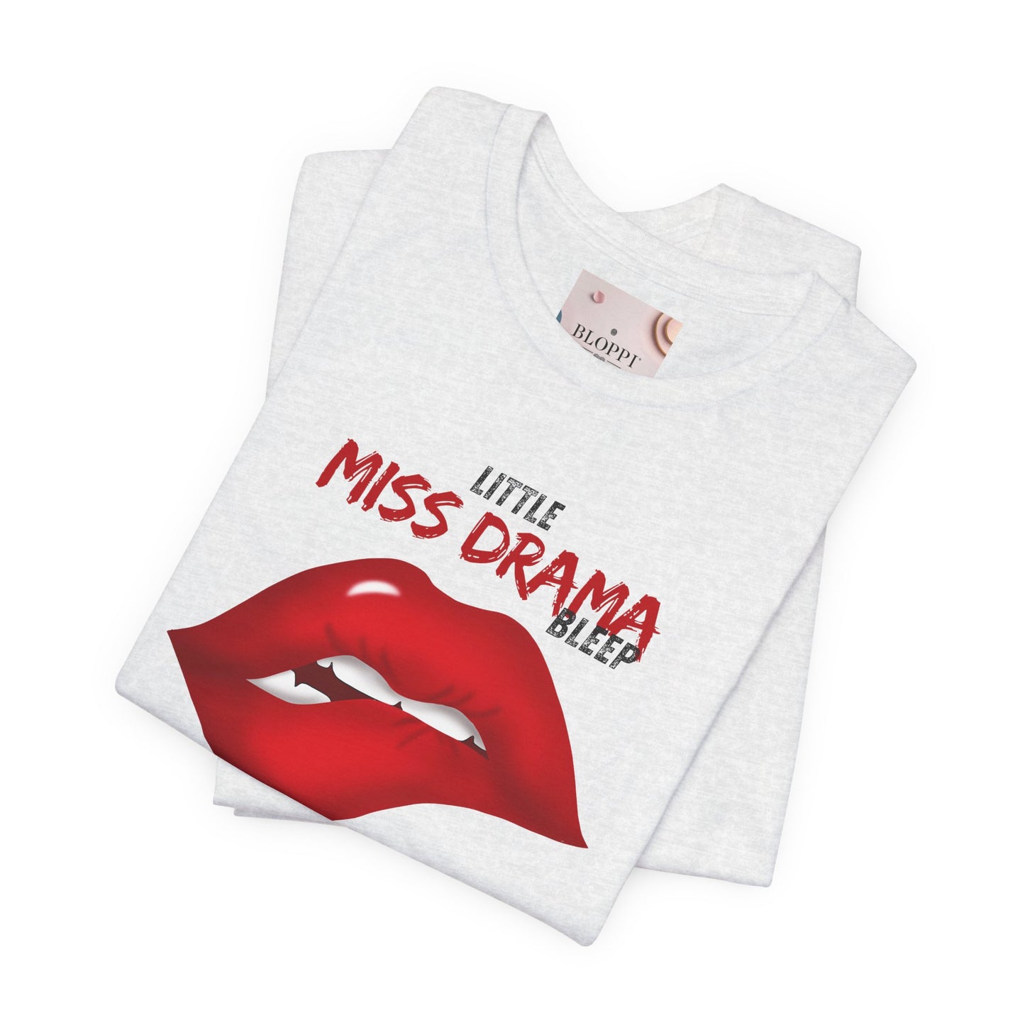 Little Miss Drama Unisex Tee | Fun Graphic Shirt, Casual Wear, Gift for Her, Dramatic T-Shirt, Lip Print Fashion