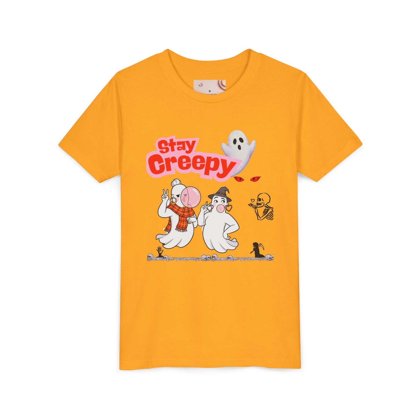 Stay Creepy Youth Tee - Fun Halloween Shirt, Kids Ghost T-Shirt, Spooky Party Attire, Trick or Treat Outfit, Cute Halloween Apparel