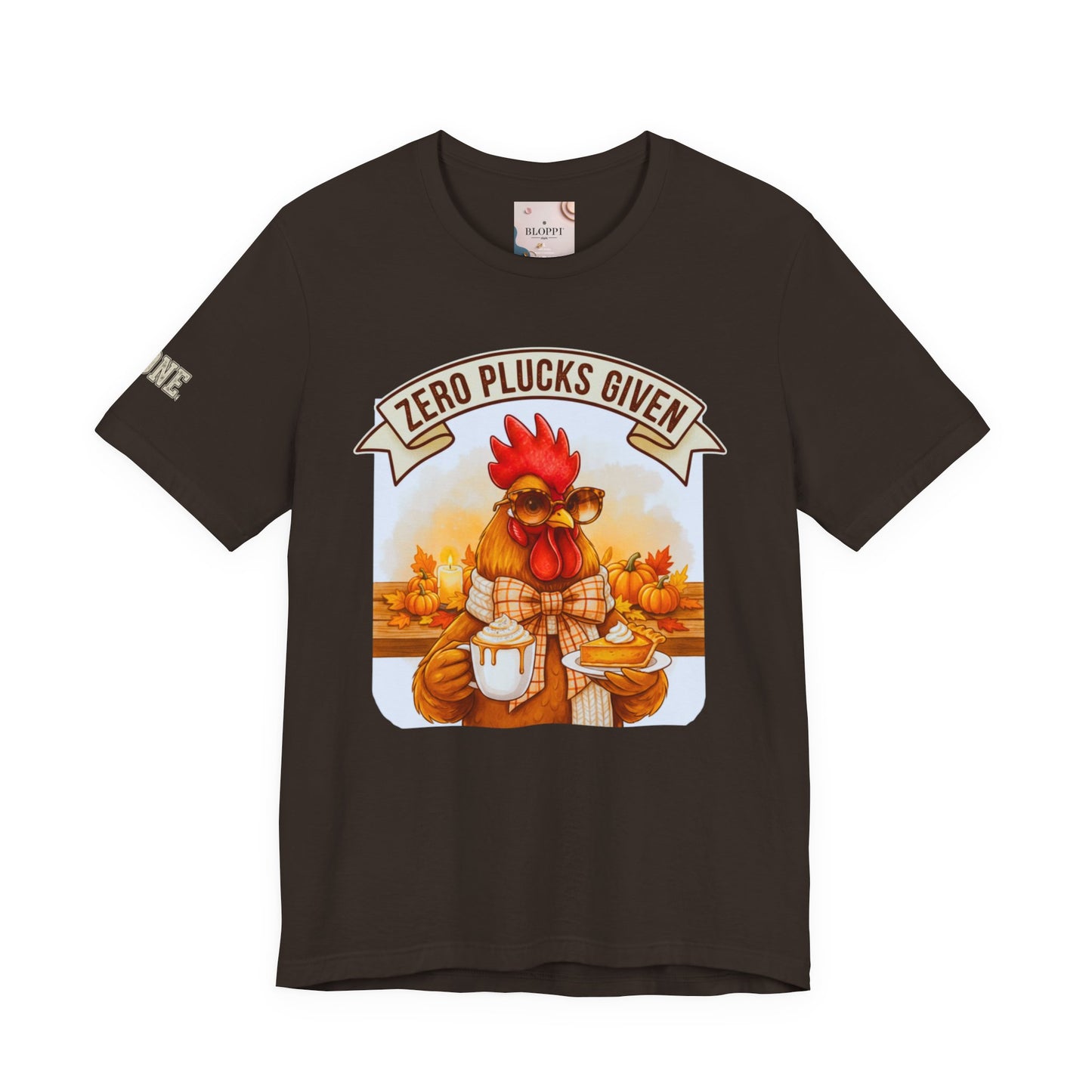 Rooster Pumpkin Pie Coffee Lover Tee - Thanksgiving Gift for Her