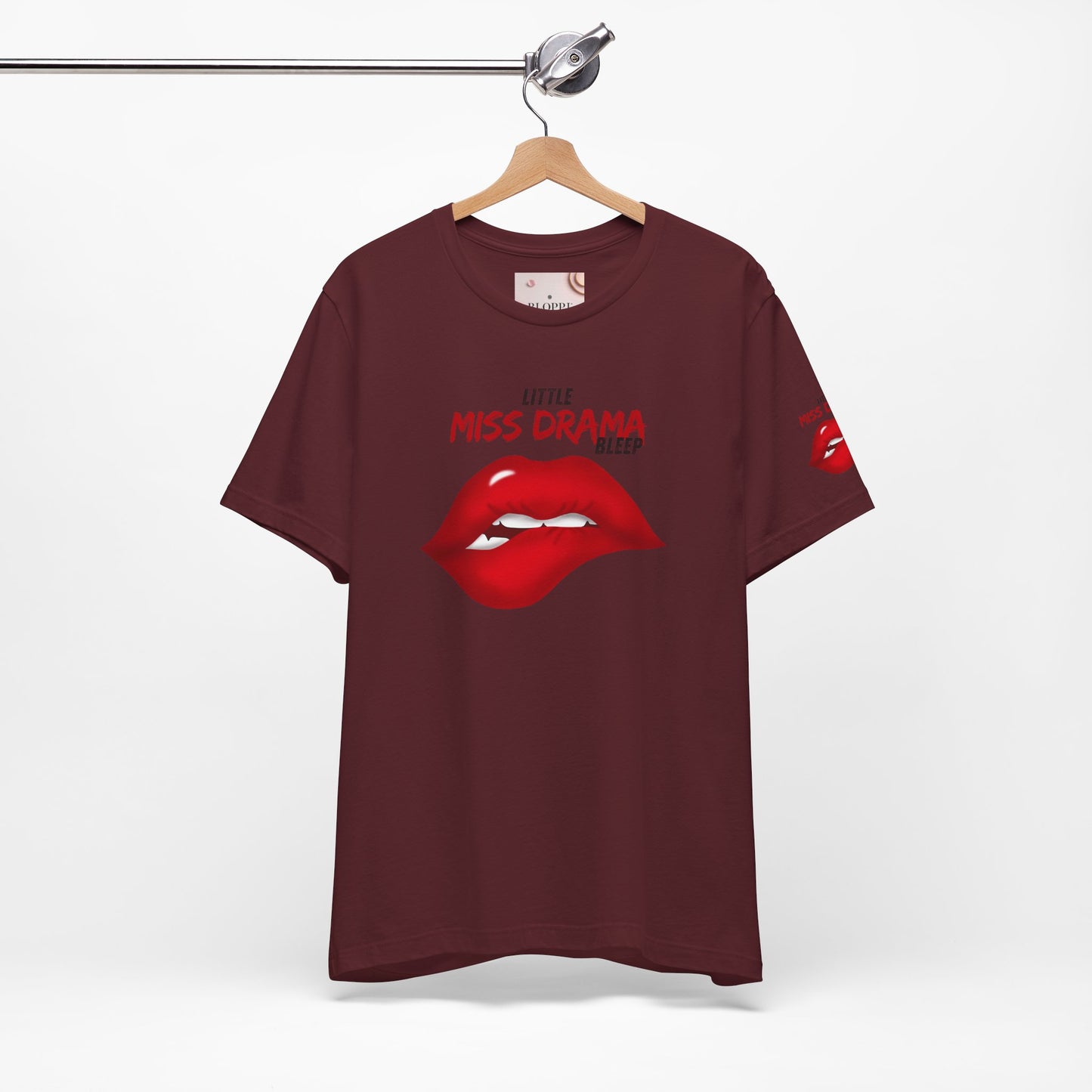 Little Miss Drama Unisex Tee | Fun Graphic Shirt, Casual Wear, Gift for Her, Dramatic T-Shirt, Lip Print Fashion