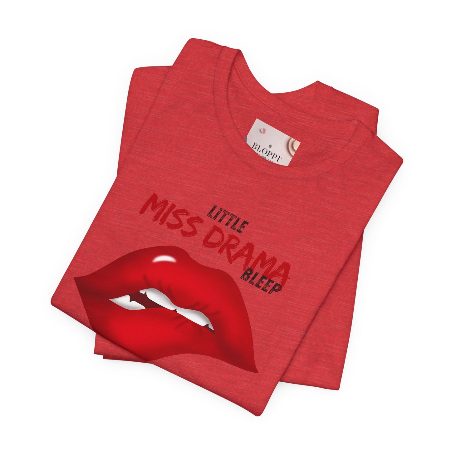 Little Miss Drama Unisex Tee | Fun Graphic Shirt, Casual Wear, Gift for Her, Dramatic T-Shirt, Lip Print Fashion