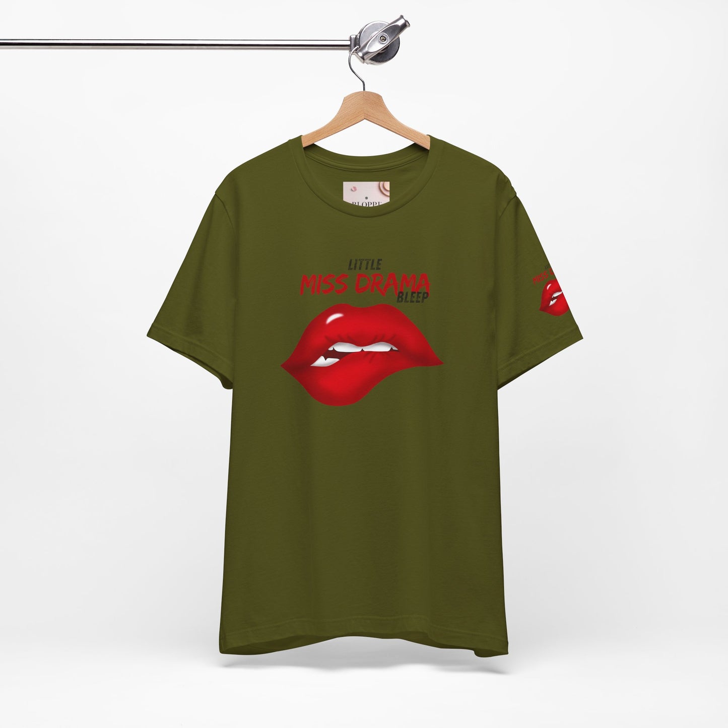 Little Miss Drama Unisex Tee | Fun Graphic Shirt, Casual Wear, Gift for Her, Dramatic T-Shirt, Lip Print Fashion