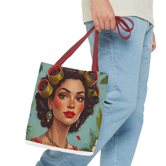 Stylish Vintage Tote Bag, Floral Print Handbag, Fun Beach Bag, Gift for Her, Boho Chic Accessory